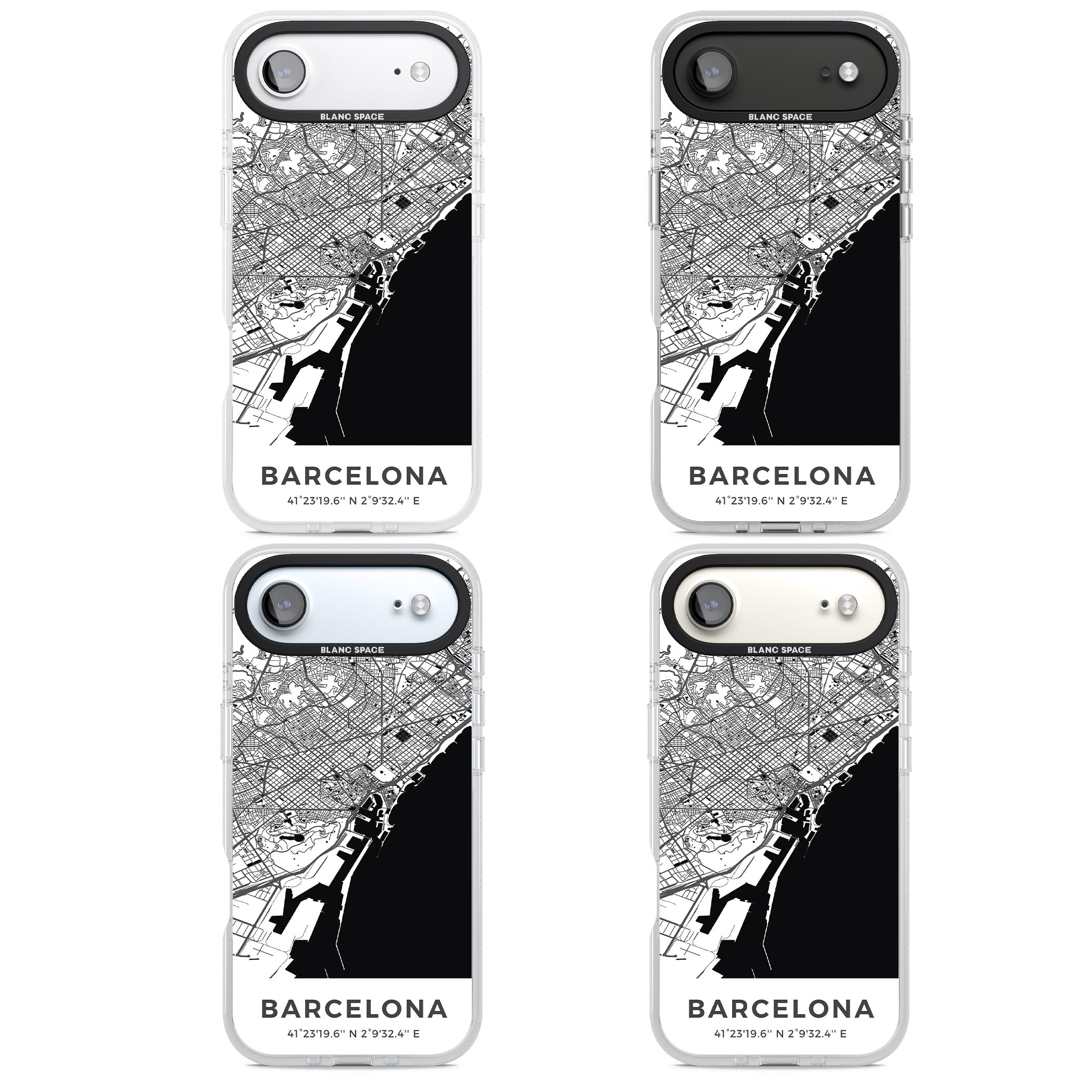 Barcelona Map iPhone 17 Air Impact Air Clear Phone Case APT Impact Protection