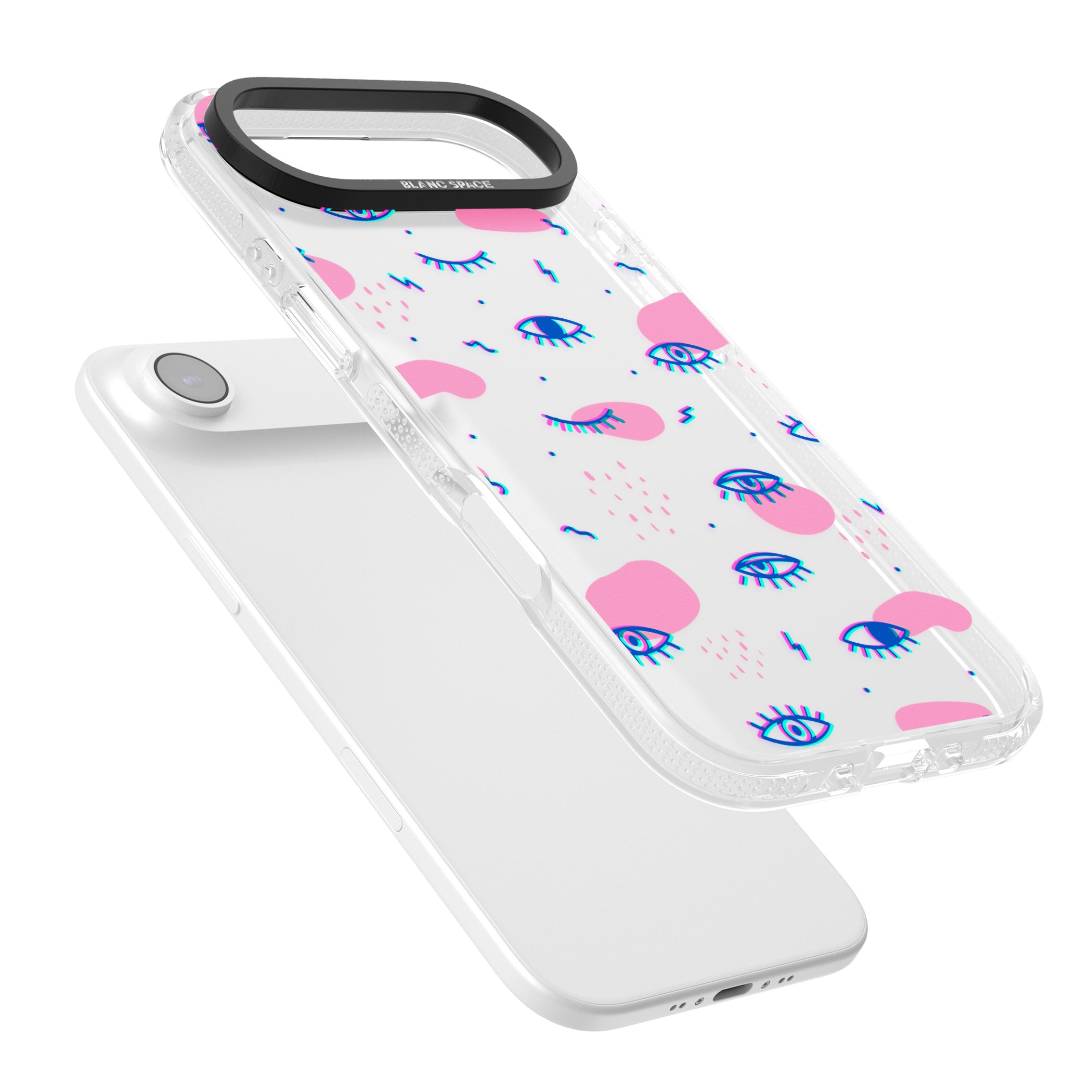 Pink Eye Pattern iPhone 17 Air Impact Air Clear Phone Case Colours