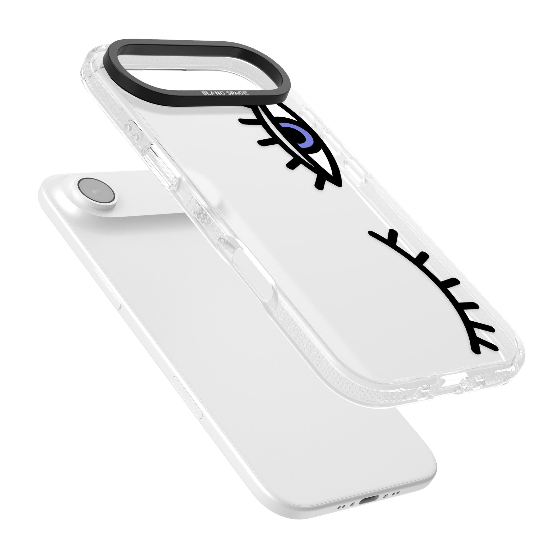 Winking Eyes Transparent Pattern iPhone 17 Air Impact Air Clear Phone Case Colours
