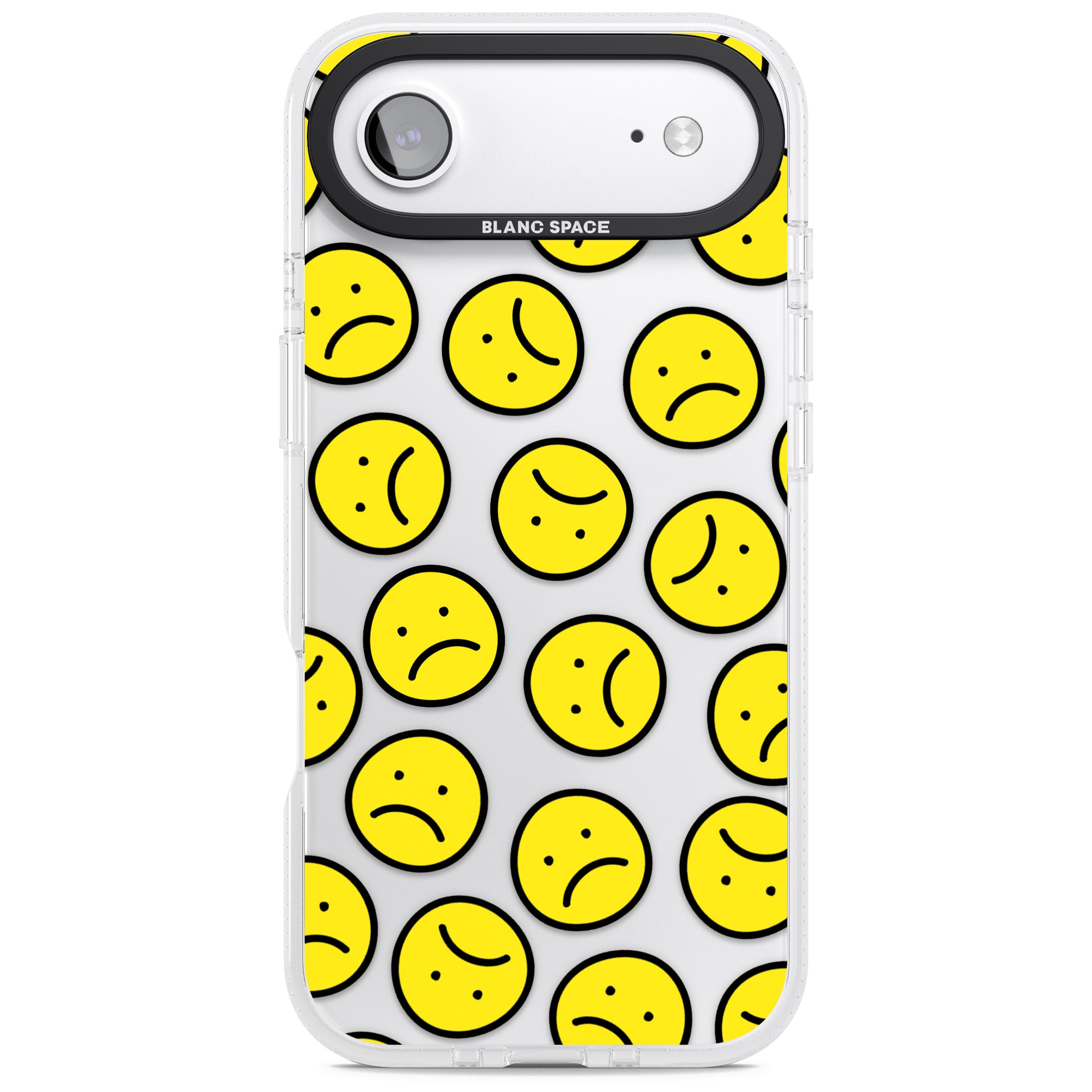Sad Face Clear Pattern iPhone 17 Air Impact Air Clear Phone Case