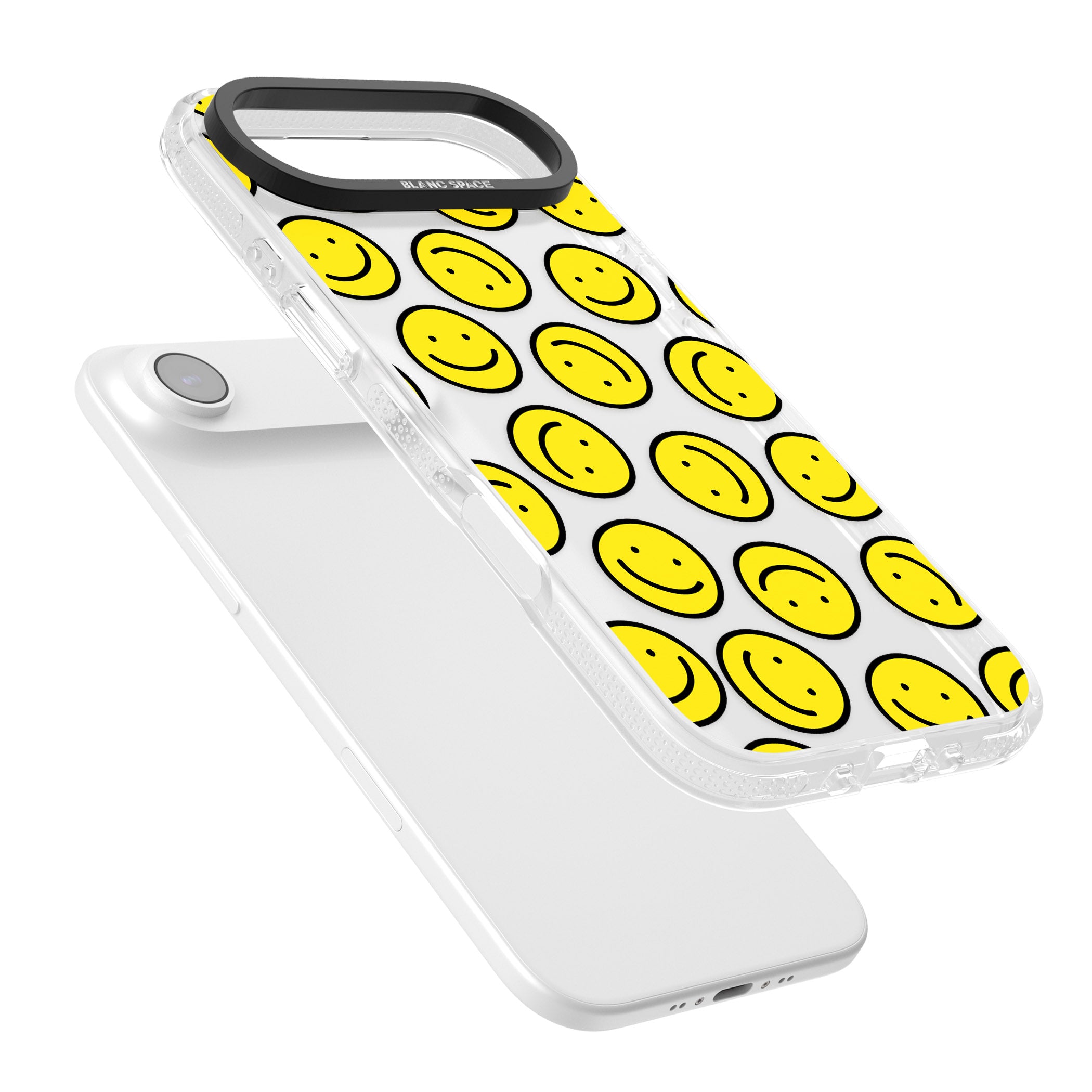 Smiley Face Pattern iPhone 17 Air Impact Air Clear Phone Case Colours