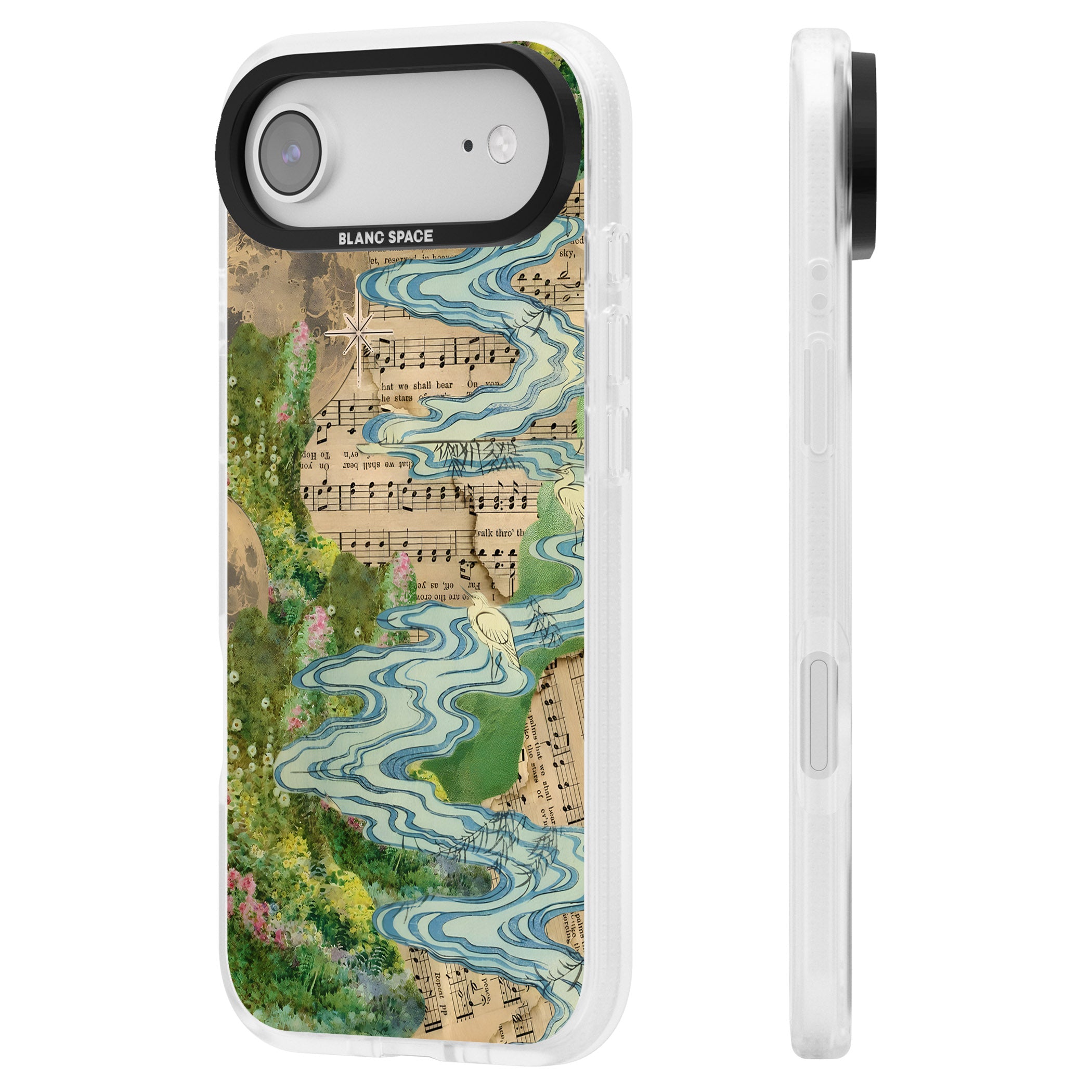 Musical River iPhone 17 Air Impact Air Clear Phone Case Side Profile