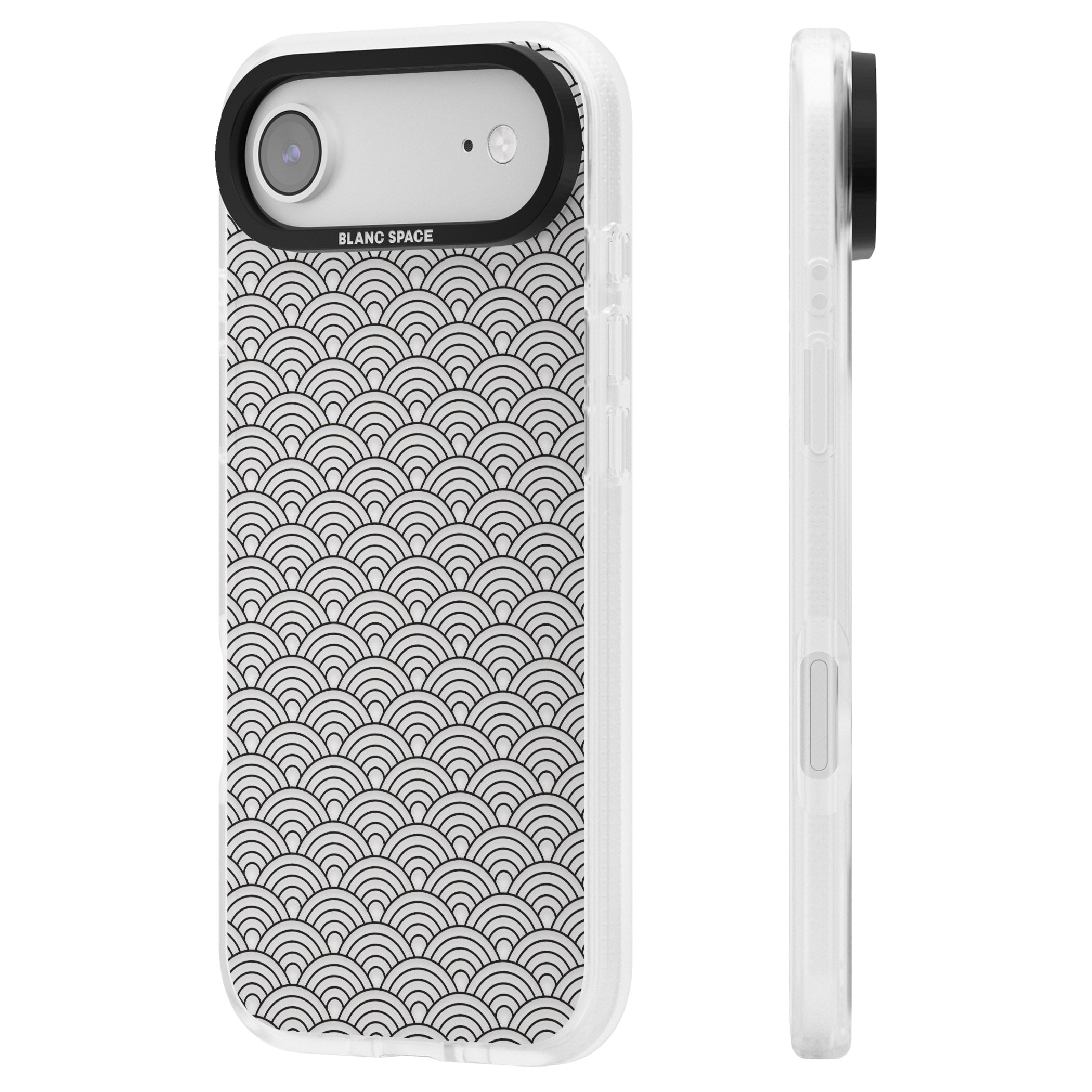 Scalloped Waves iPhone 17 Air Impact Air Clear Phone Case Side Profile