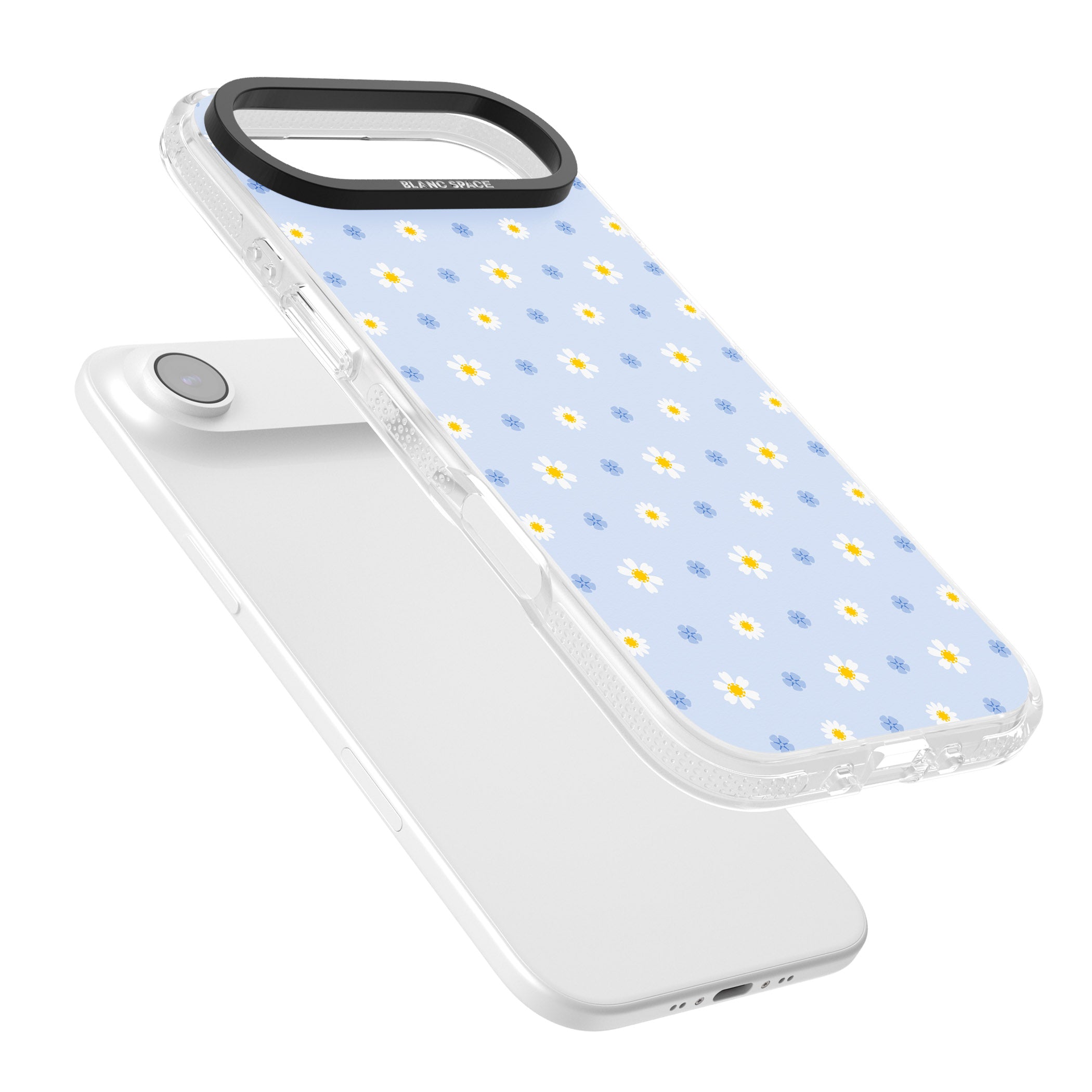 Pale Blue Daisies iPhone 17 Air Impact Air Clear Phone Case Colours