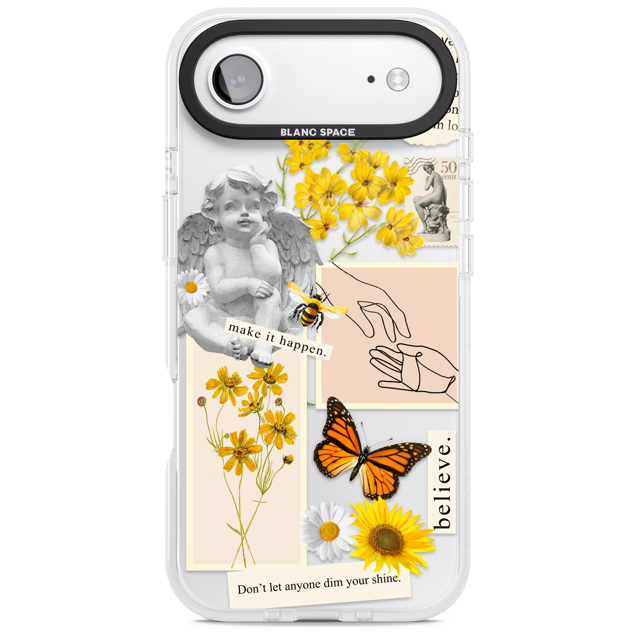 Vintage Wildflower Collage iPhone 17 Air Impact Air Clear Phone Case