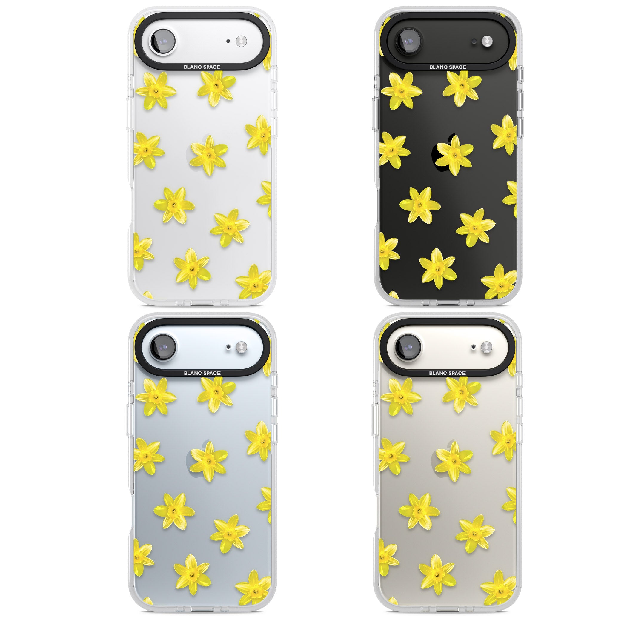 Daffodils Transparent Pattern iPhone 17 Air Impact Air Clear Phone Case APT Impact Protection