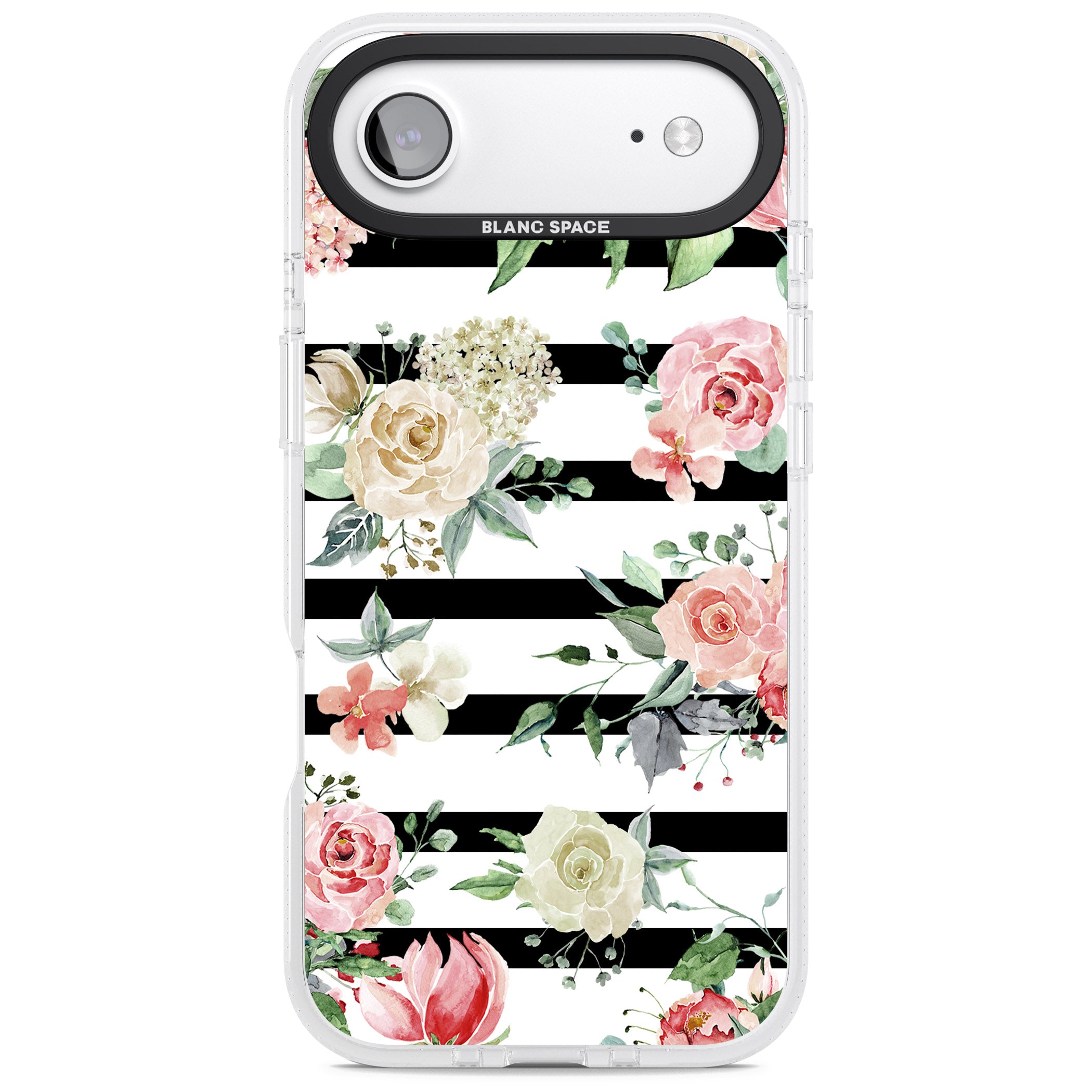 Floral Stripes iPhone 17 Air Impact Air Clear Phone Case
