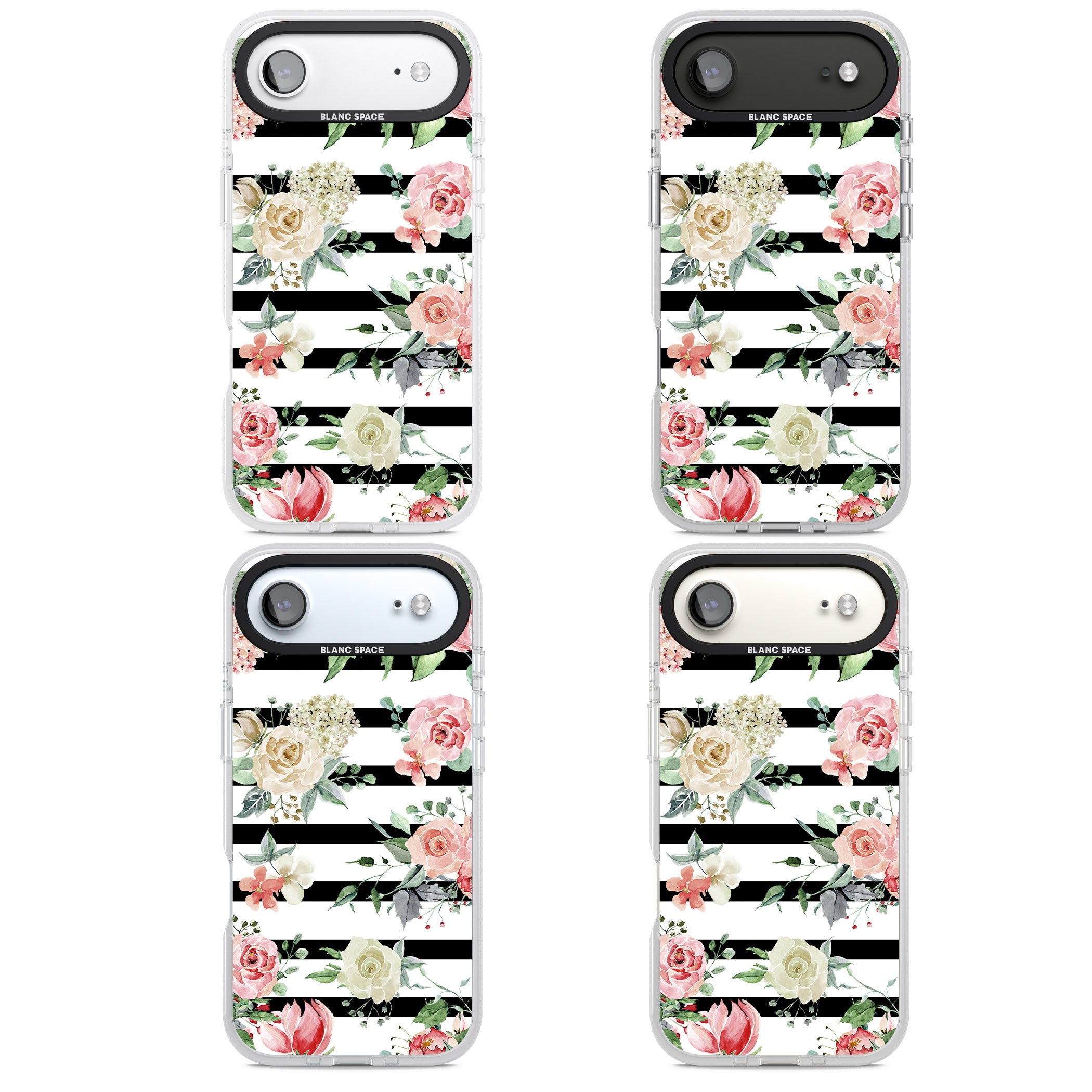 Floral Stripes iPhone 17 Air Impact Air Clear Phone Case APT Impact Protection