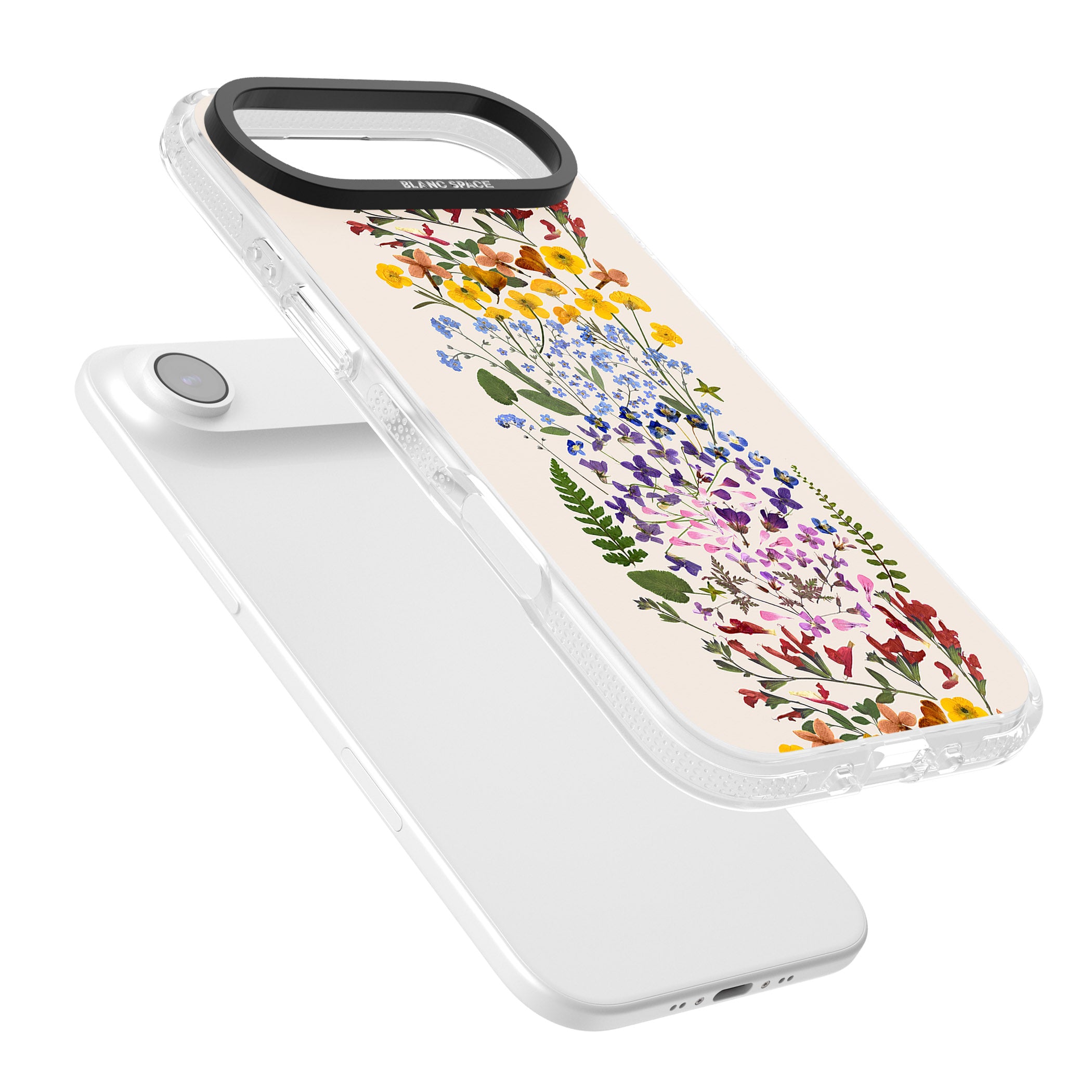 Cream Wildflower iPhone 17 Air Impact Air Clear Phone Case Colours