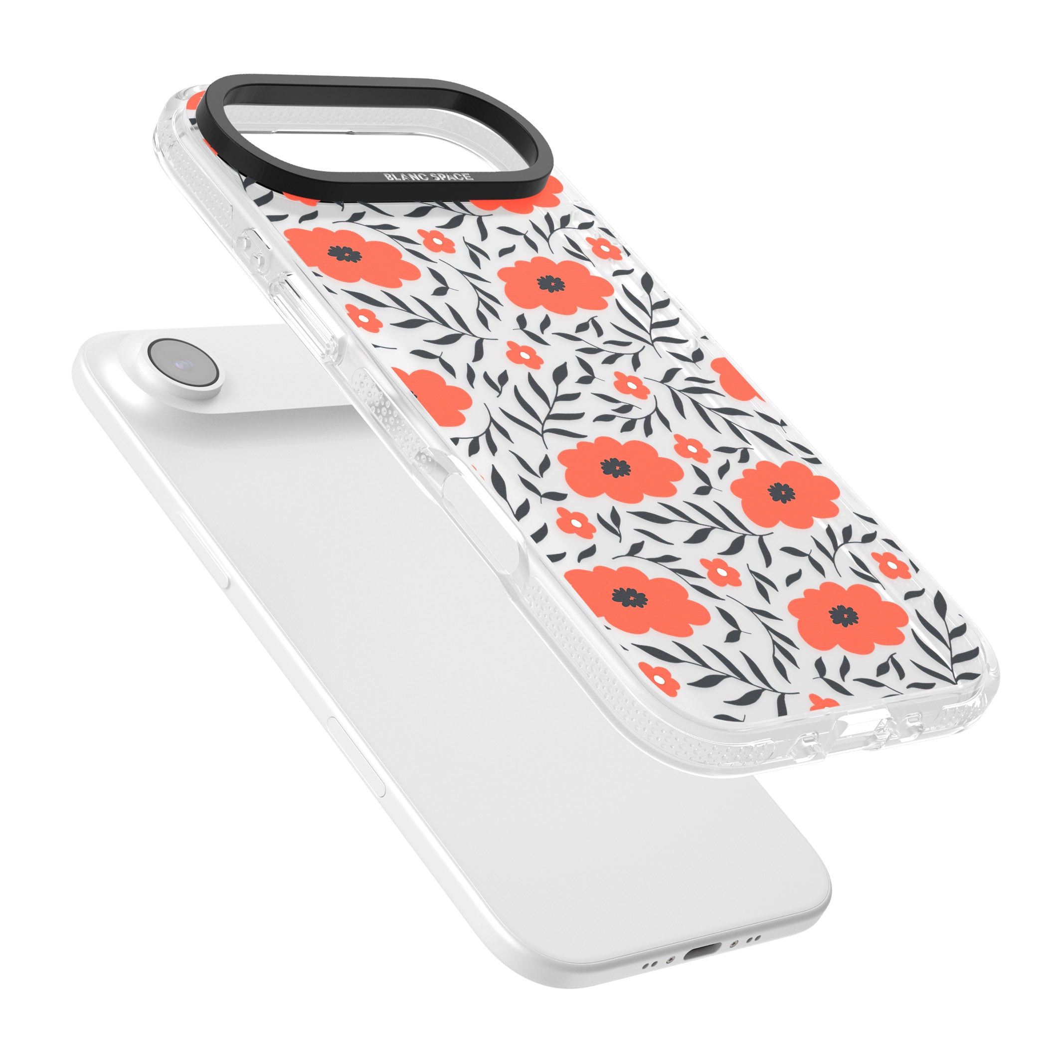 Red Poppy Floral iPhone 17 Air Impact Air Clear Phone Case Colours