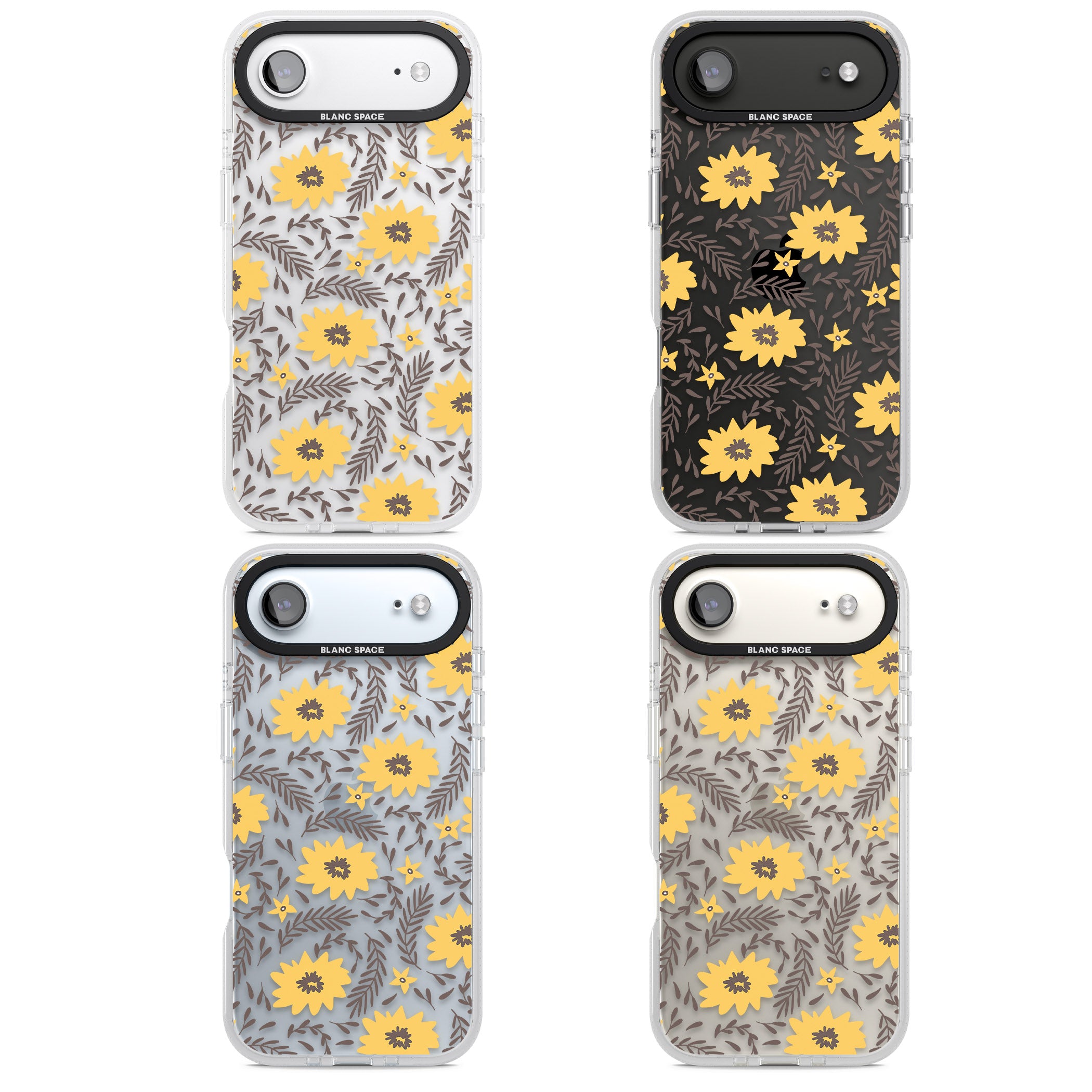 Yellow Blossoms Floral iPhone 17 Air Impact Air Clear Phone Case APT Impact Protection