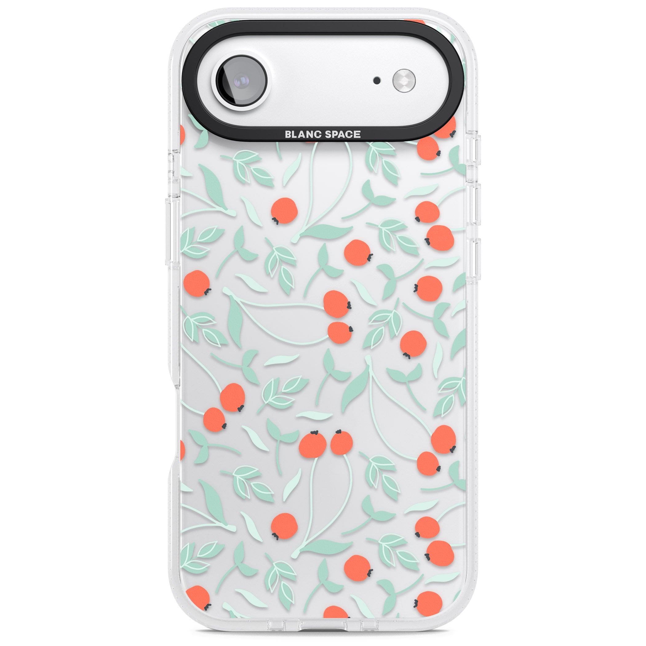 Red Berries Floral iPhone 17 Air Impact Air Clear Phone Case