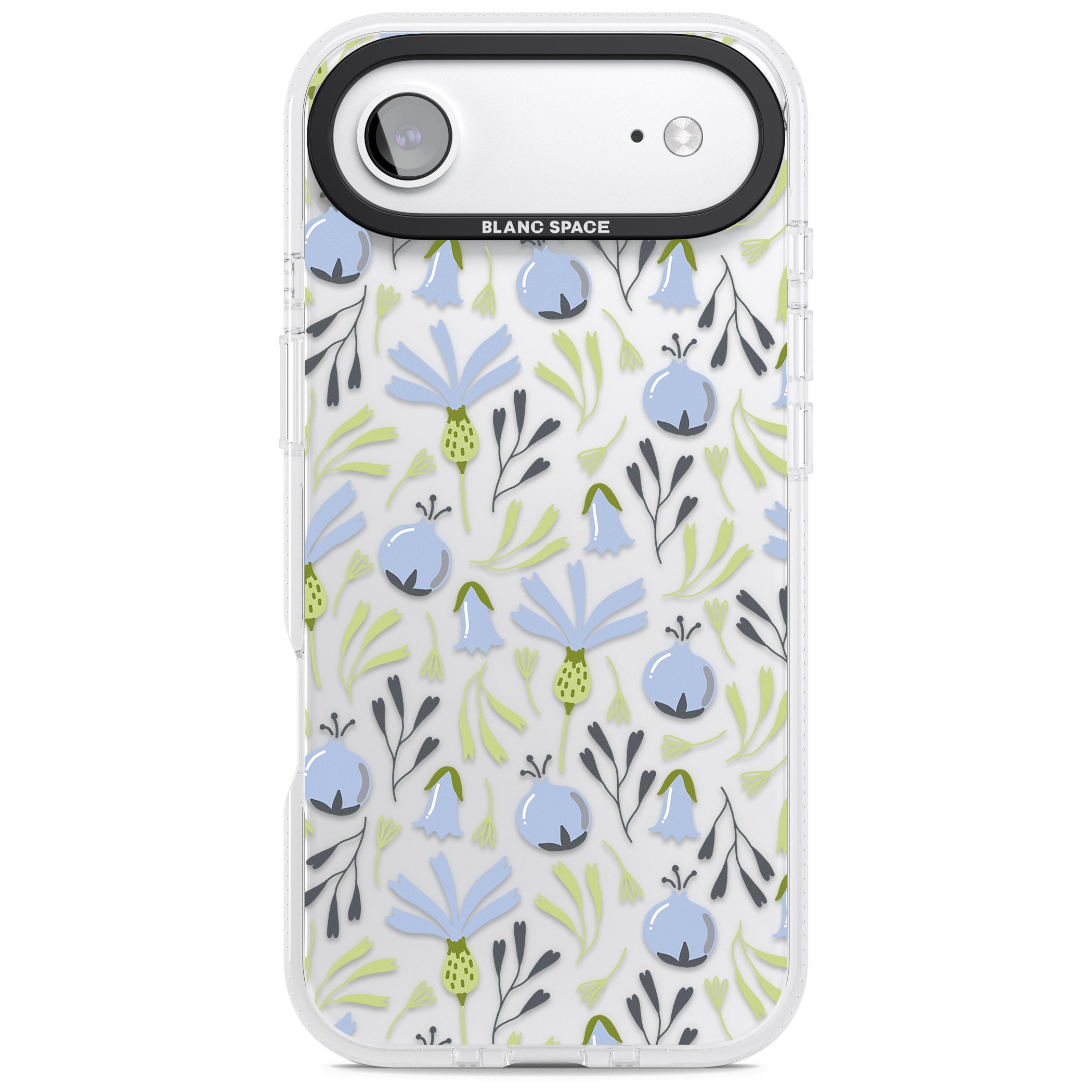 Blue Flora Bloom iPhone 17 Air Impact Air Clear Phone Case