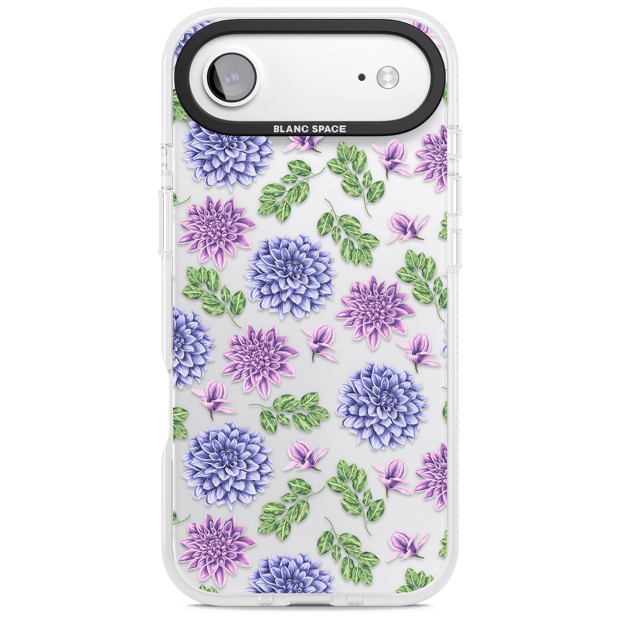 Purple Dahlias Floral iPhone 17 Air Impact Air Clear Phone Case