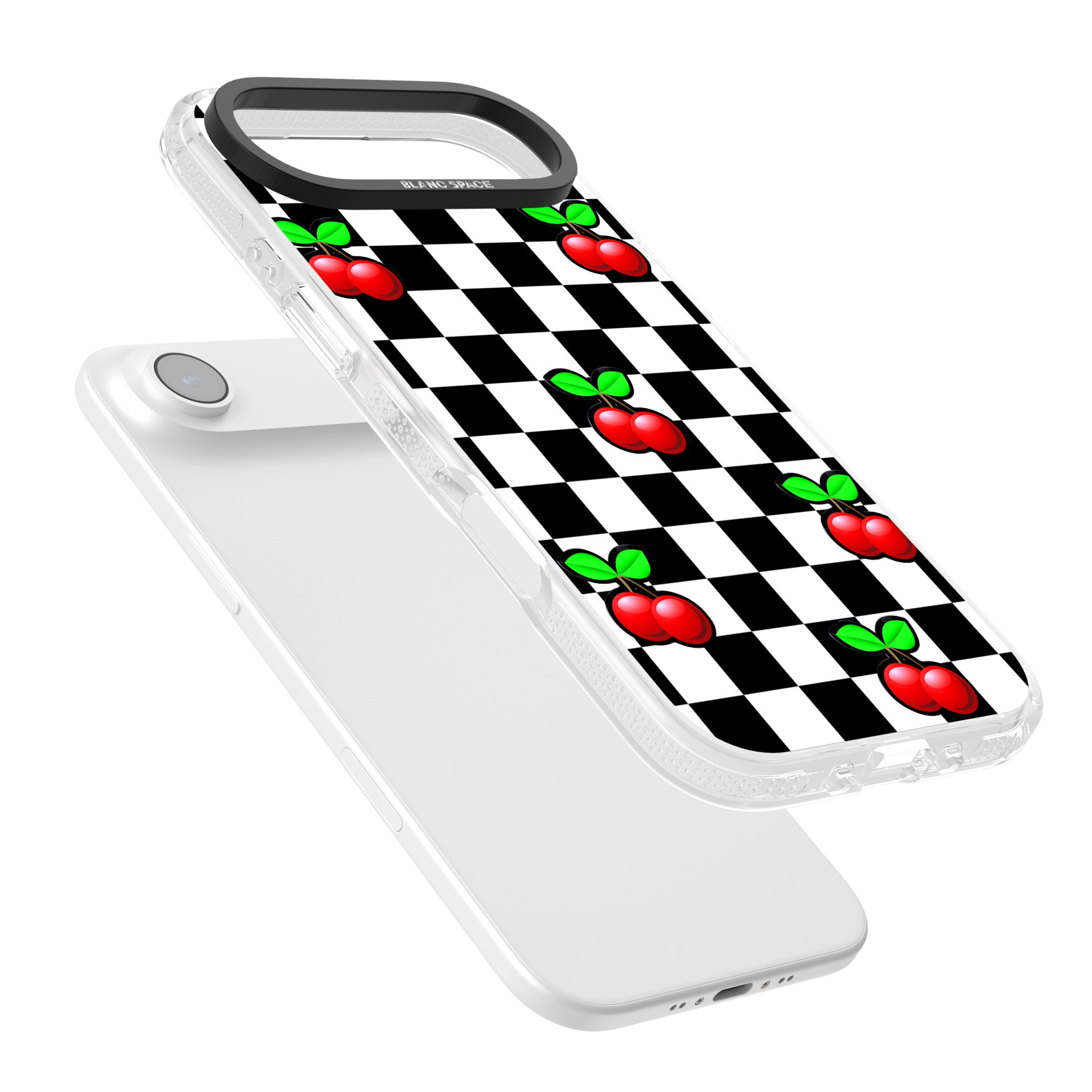Checkered Cherry iPhone 17 Air Impact Air Clear Phone Case Colours