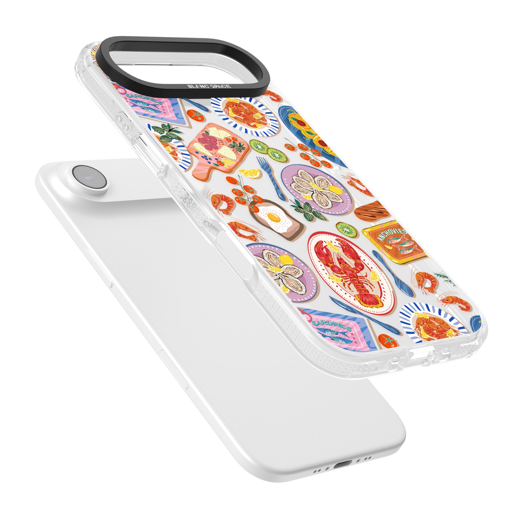 Seafood Pattern iPhone 17 Air Impact Air Clear Phone Case Colours