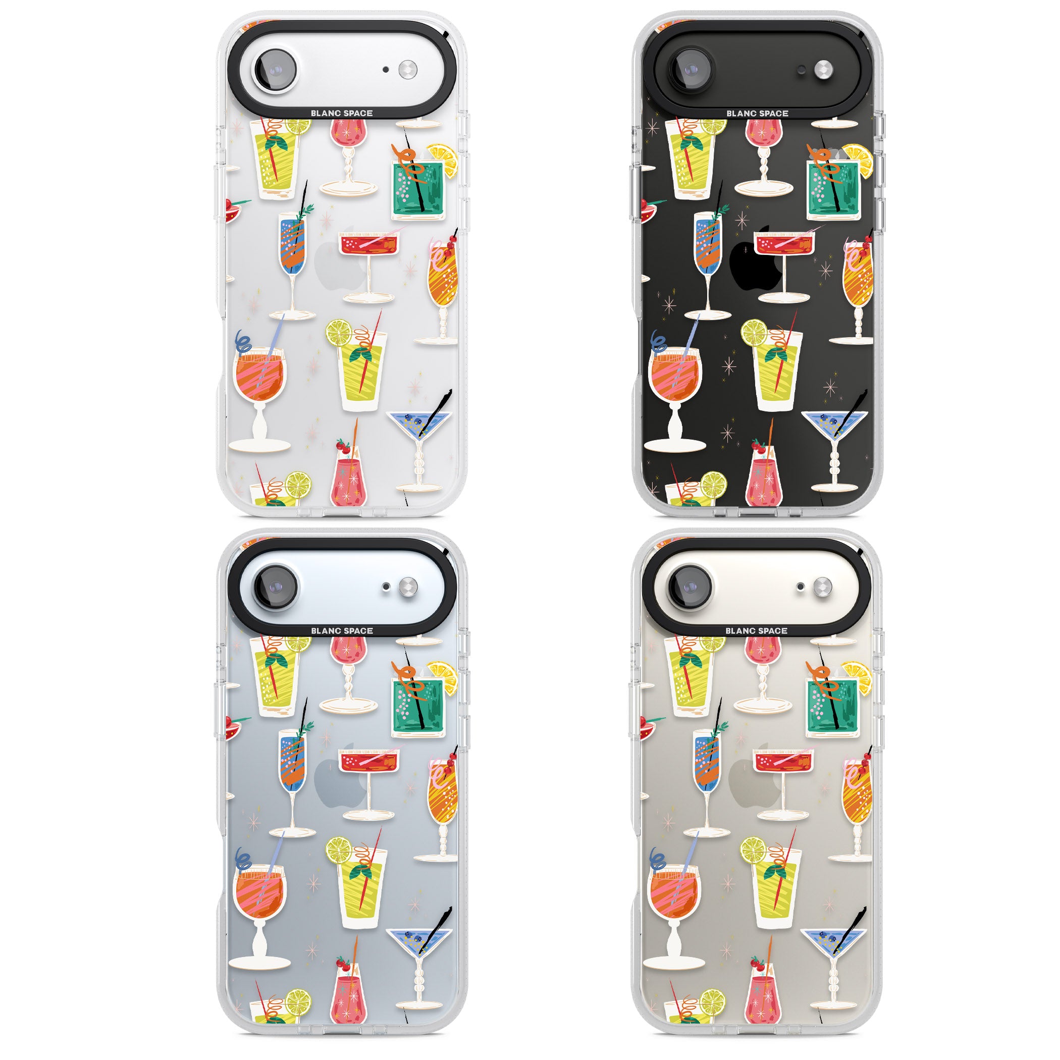 Retro Cocktails iPhone 17 Air Impact Air Clear Phone Case APT Impact Protection
