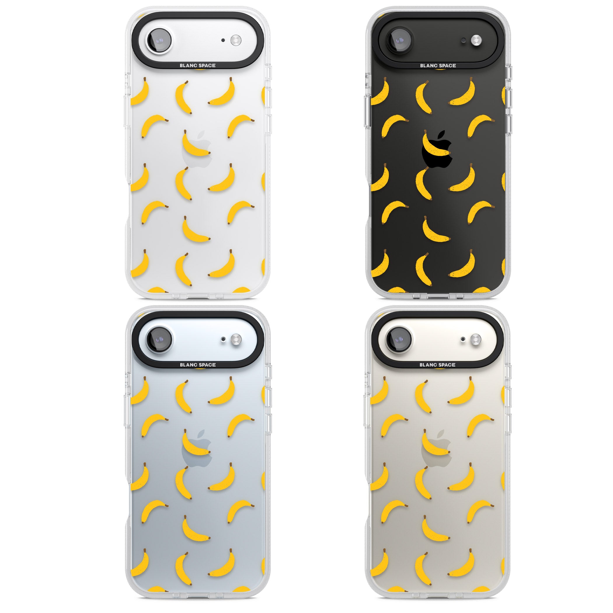 Banana Pattern iPhone 17 Air Impact Air Clear Phone Case APT Impact Protection