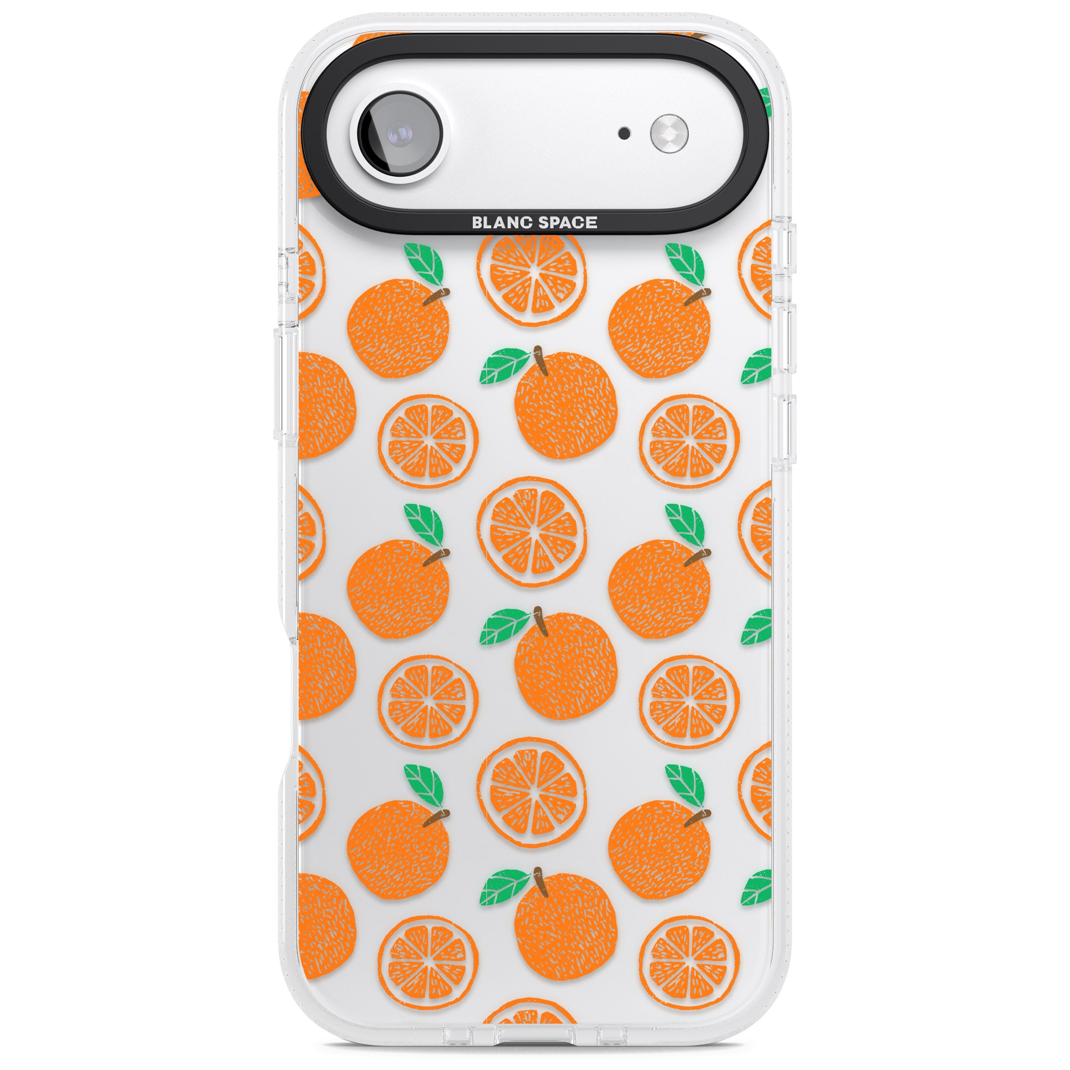 Orange Pattern iPhone 17 Air Impact Air Clear Phone Case