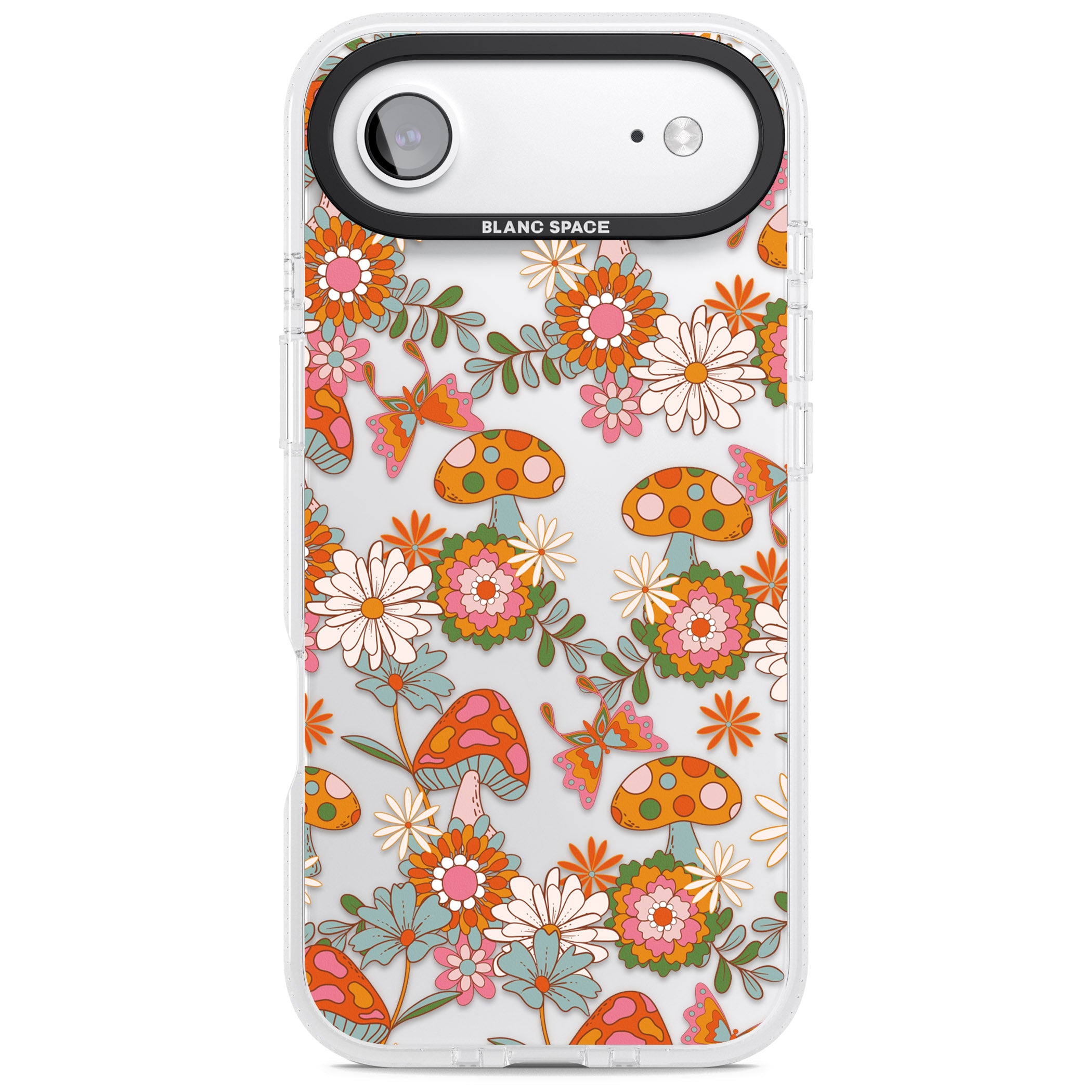 Groovy Shrooms & Flowers iPhone 17 Air Impact Air Clear Phone Case