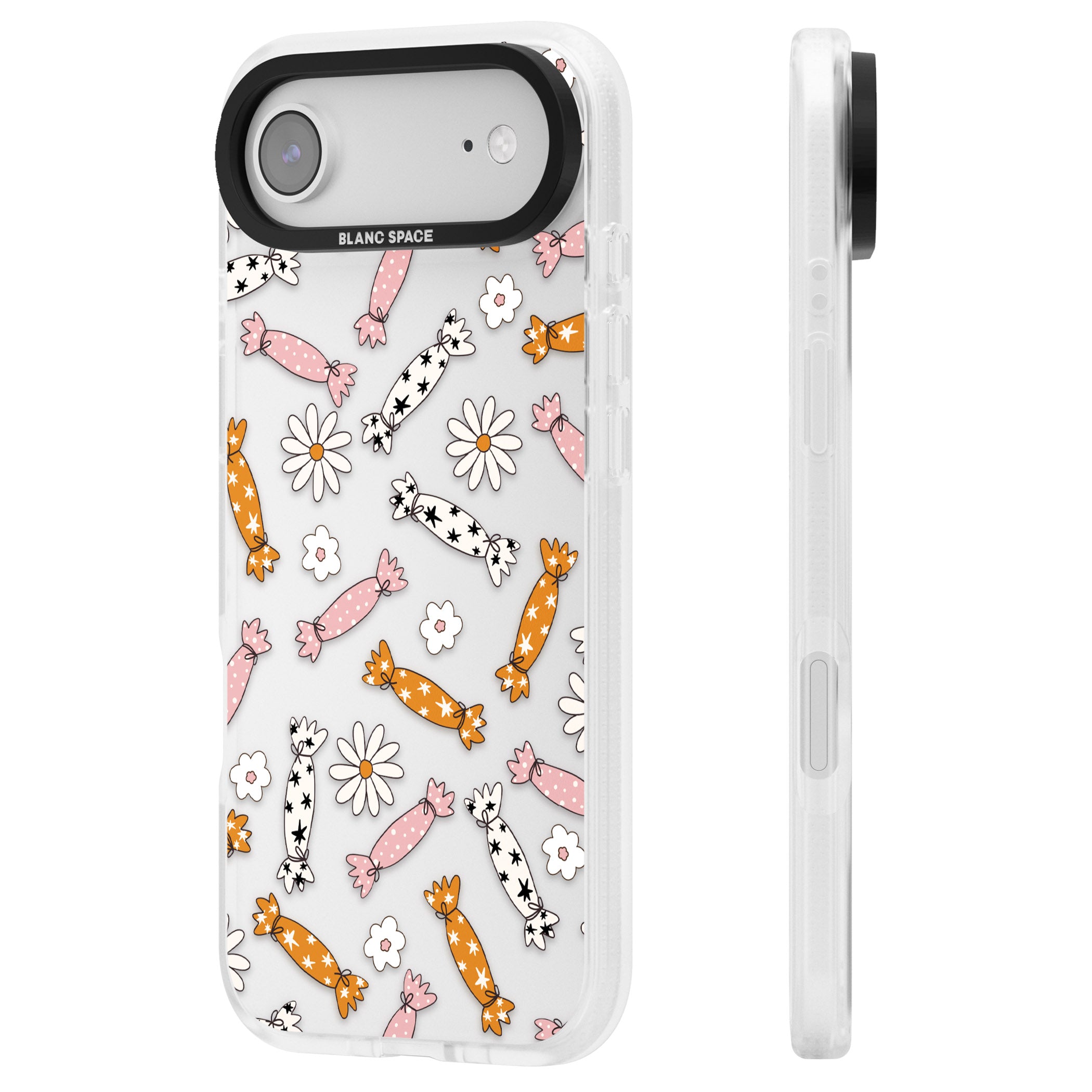 Floral Candy iPhone 17 Air Impact Air Clear Phone Case Side Profile