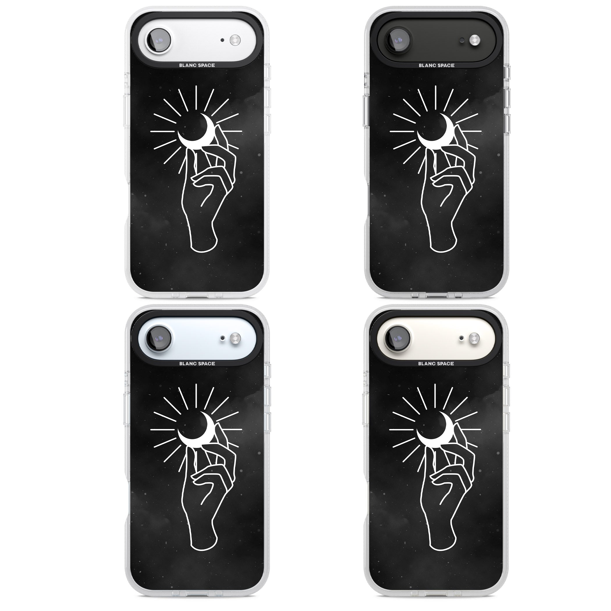 Hand Holding Celestial Moon iPhone 17 Air Impact Air Clear Phone Case APT Impact Protection