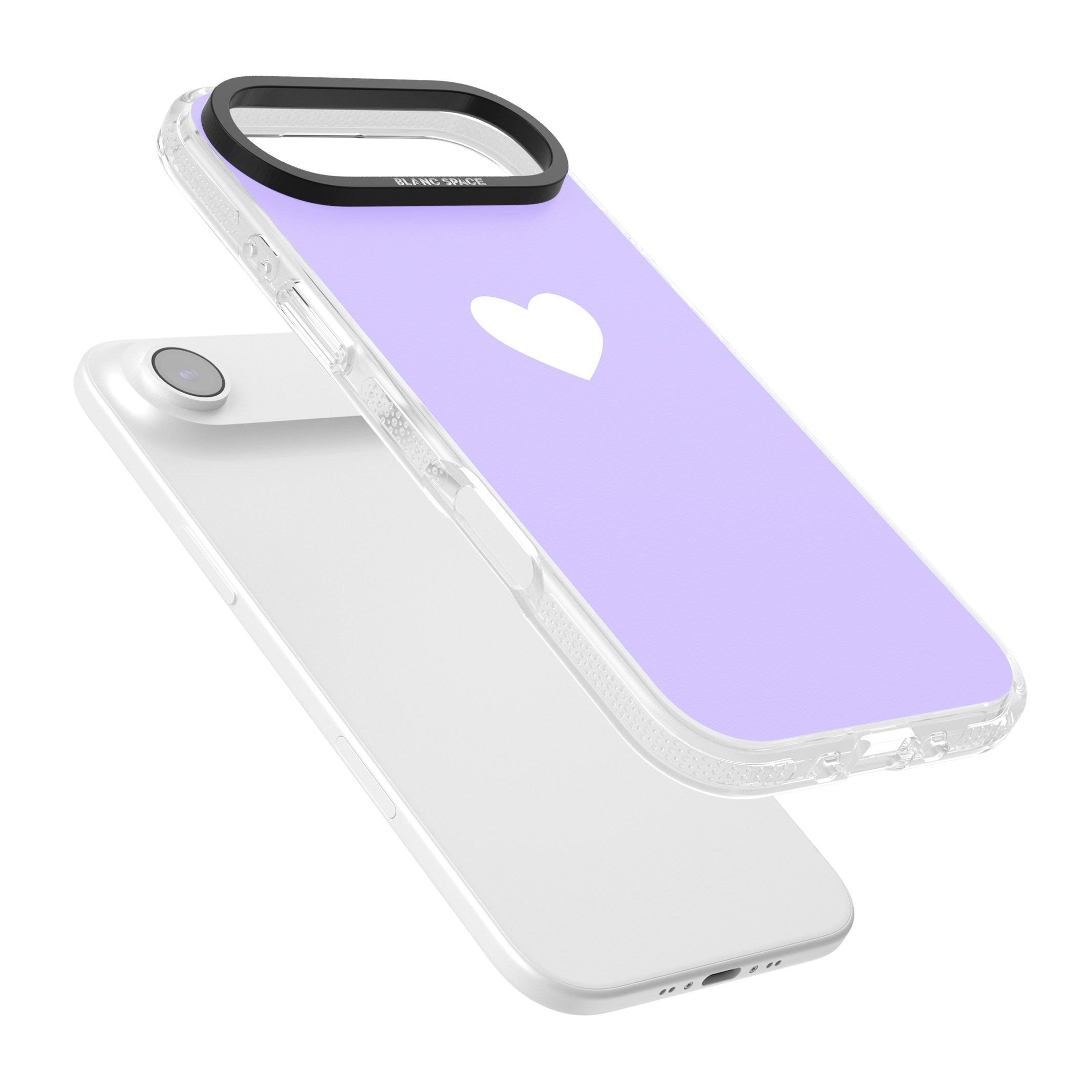 Pale Purple Heart iPhone 17 Air Impact Air Clear Phone Case Colours