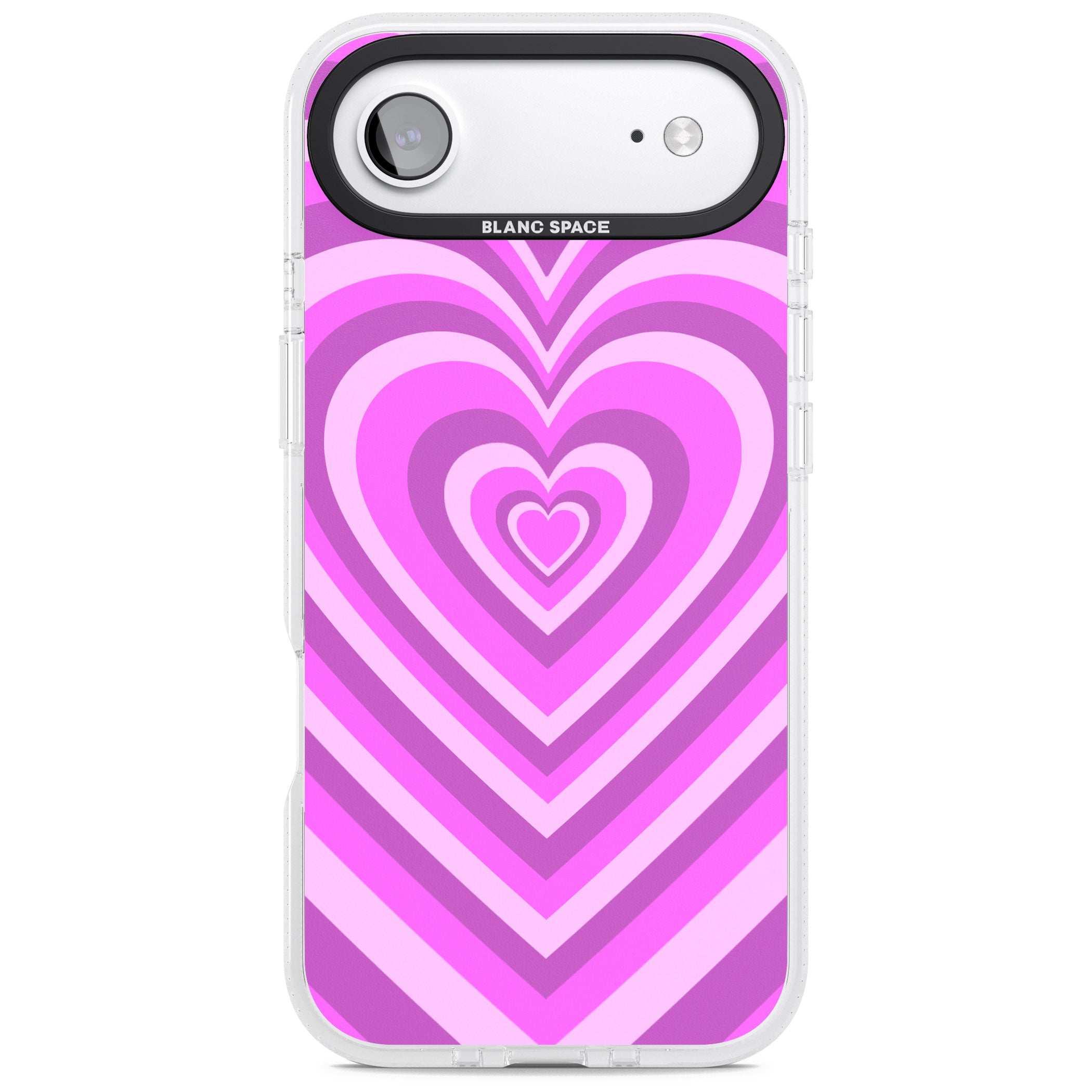 Pink Heart Illusion iPhone 17 Air Impact Air Clear Phone Case