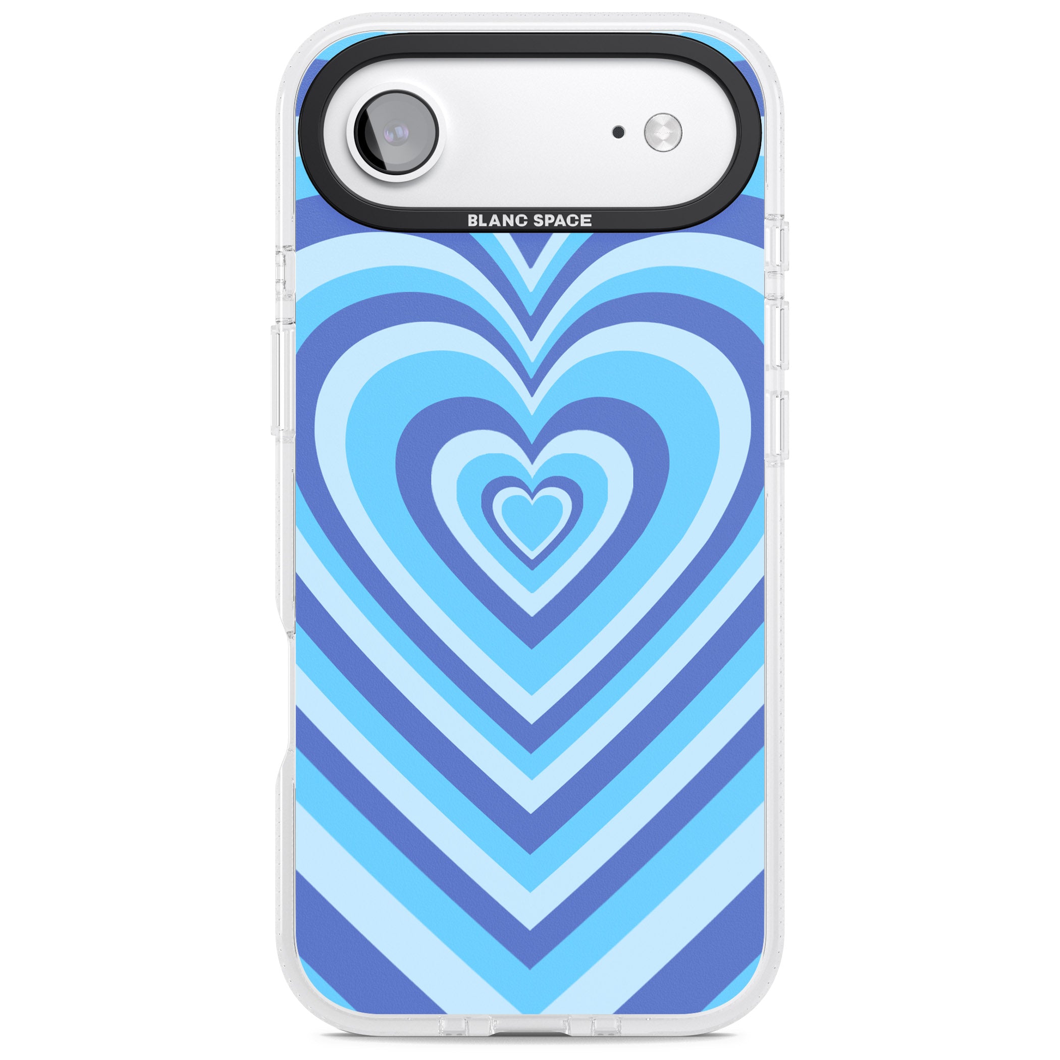 Blue Heart Illusion iPhone 17 Air Impact Air Clear Phone Case