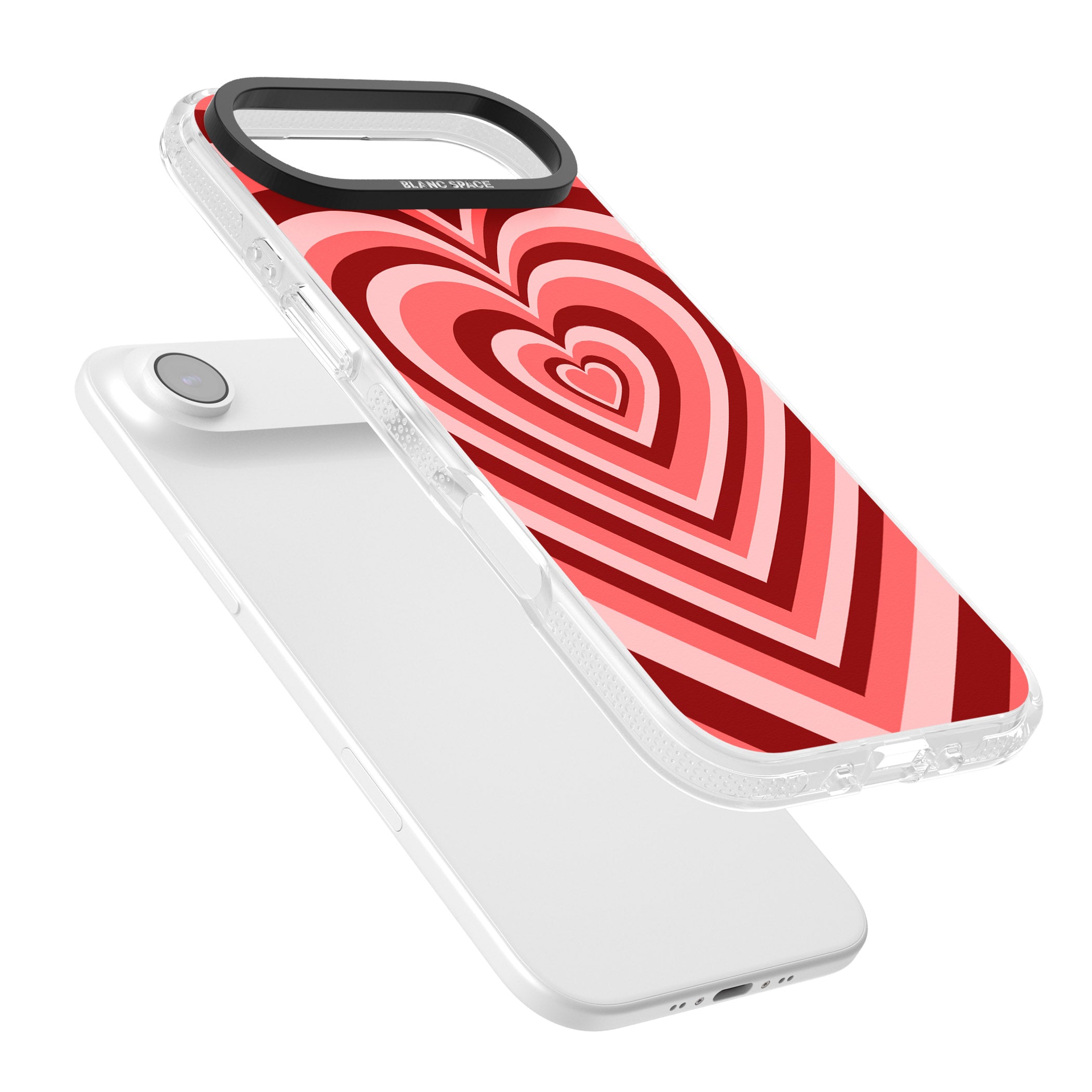 Red Heart Illusion iPhone 17 Air Impact Air Clear Phone Case Colours