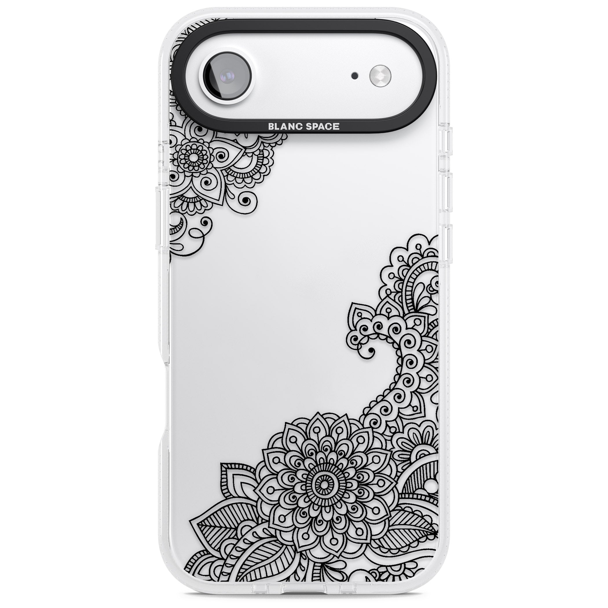 Black Henna Botanicals iPhone 17 Air Impact Air Clear Phone Case