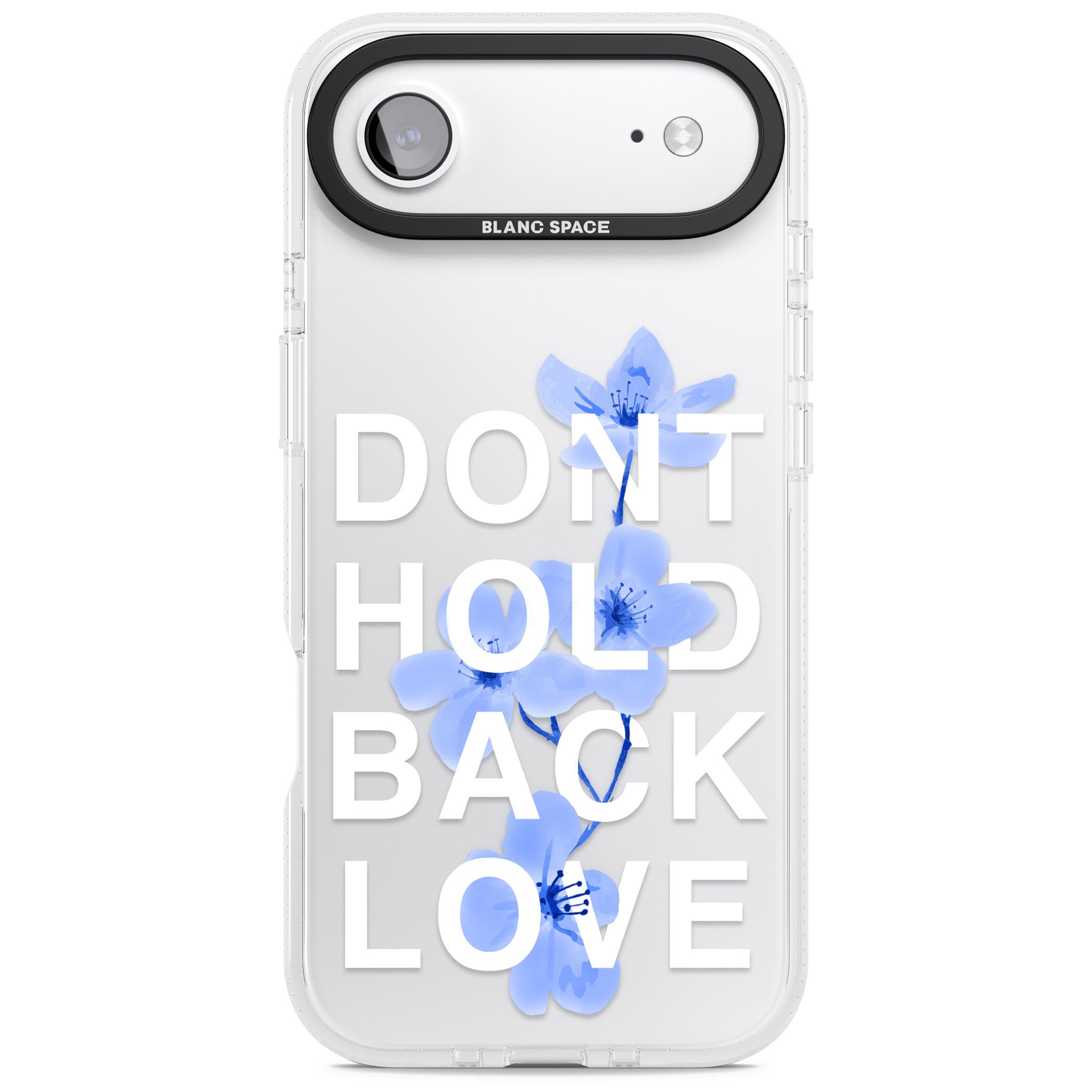 Don'T Hold Back Love Blue & White iPhone 17 Air Impact Air Clear Phone Case