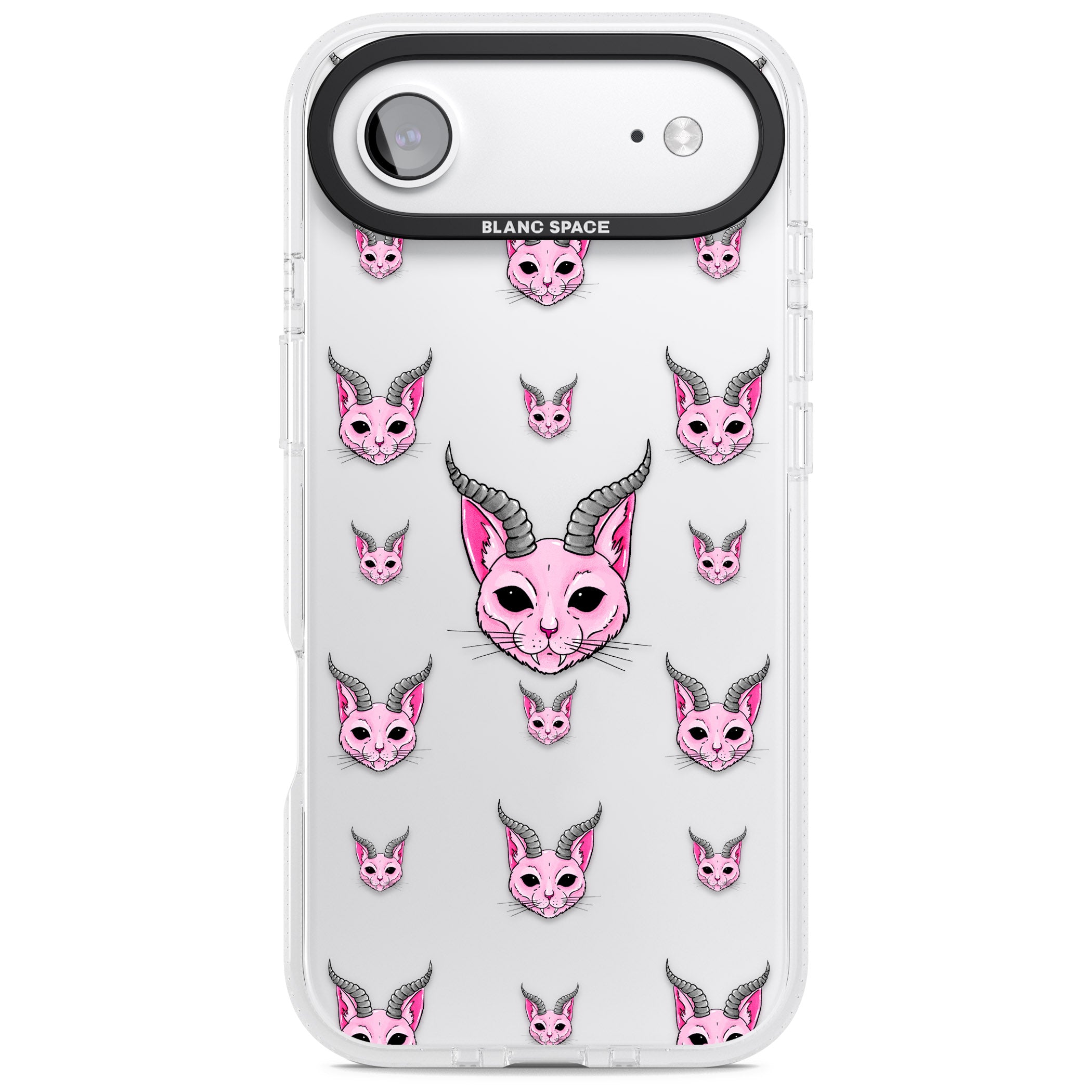 Demon Cat Pattern iPhone 17 Air Impact Air Clear Phone Case