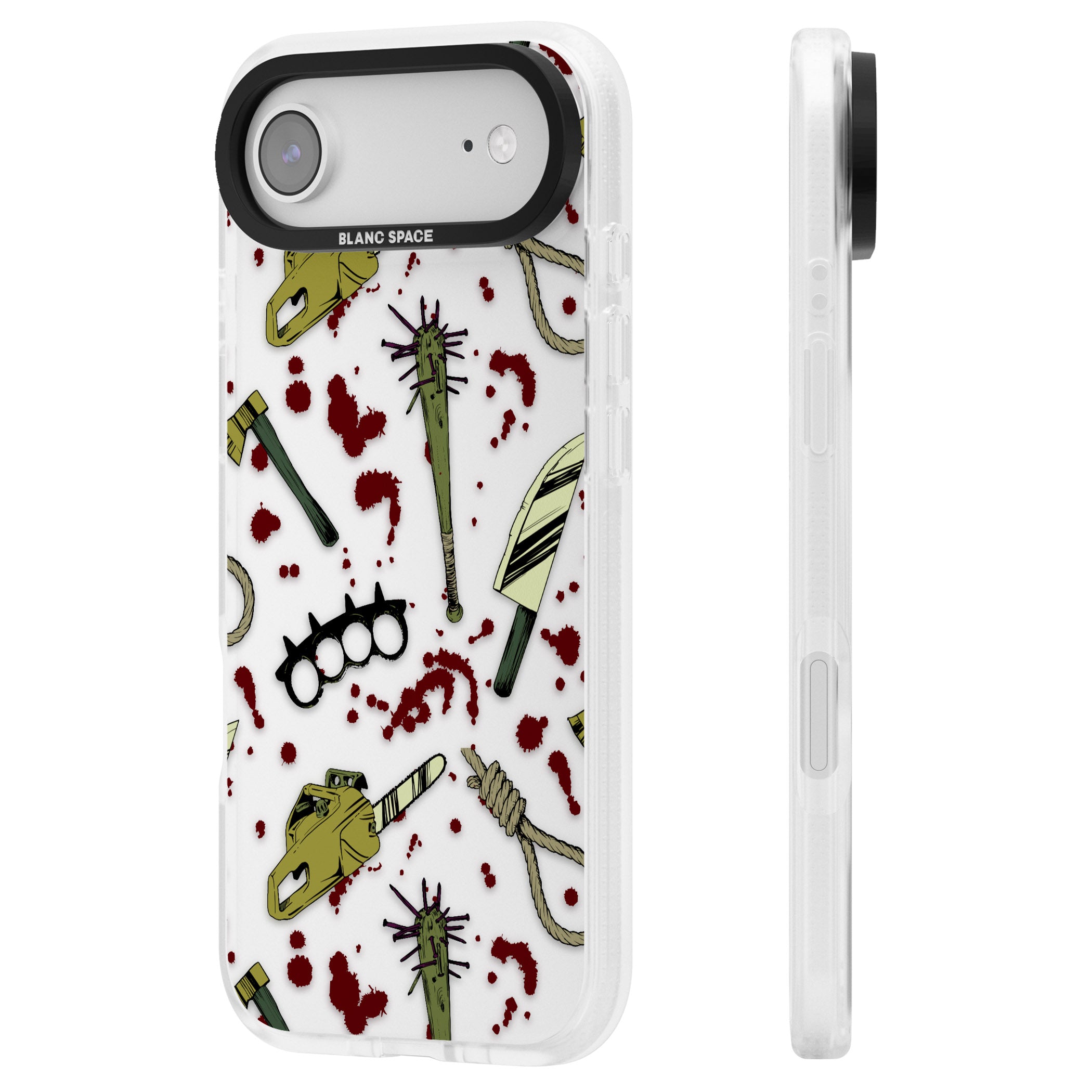Movie Massacre iPhone 17 Air Impact Air Clear Phone Case Side Profile