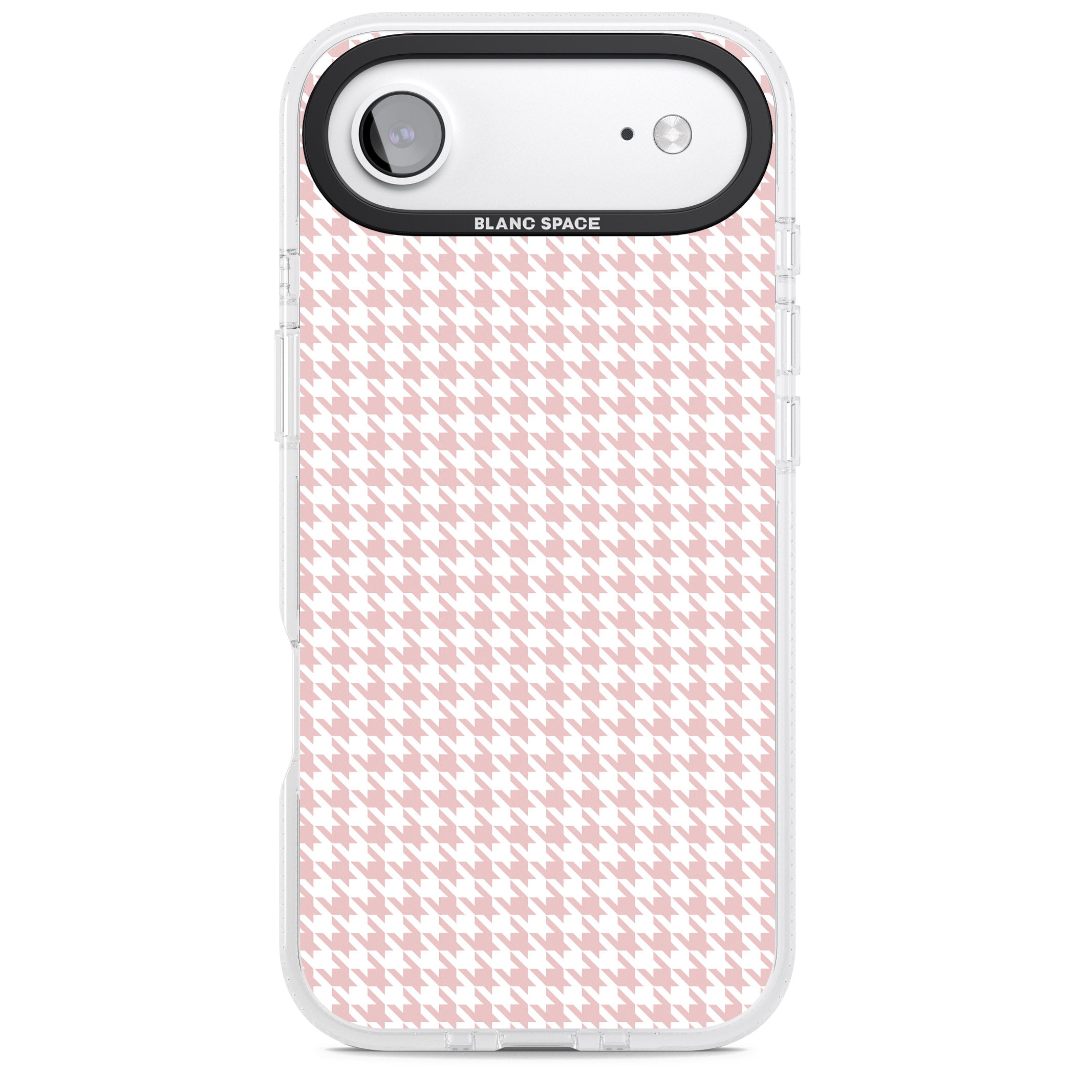Pink Houndstooth Pattern iPhone 17 Air Impact Air Clear Phone Case