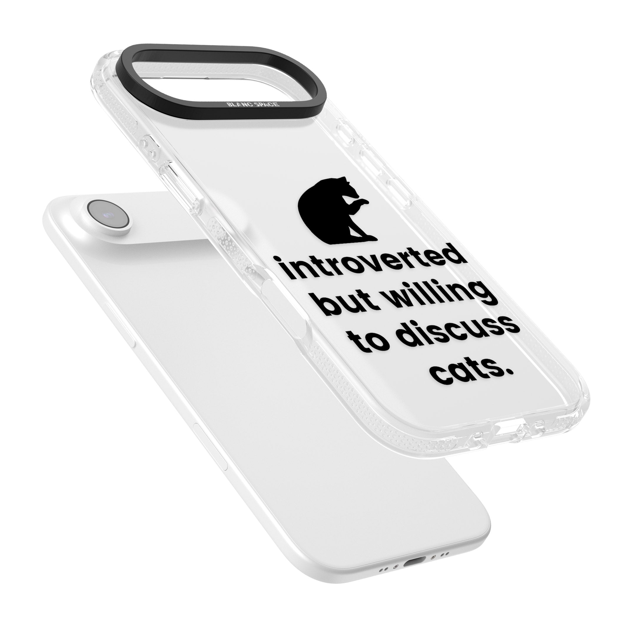Introverted But Willing To Discuss Cats iPhone 17 Air Impact Air Clear Phone Case Colours