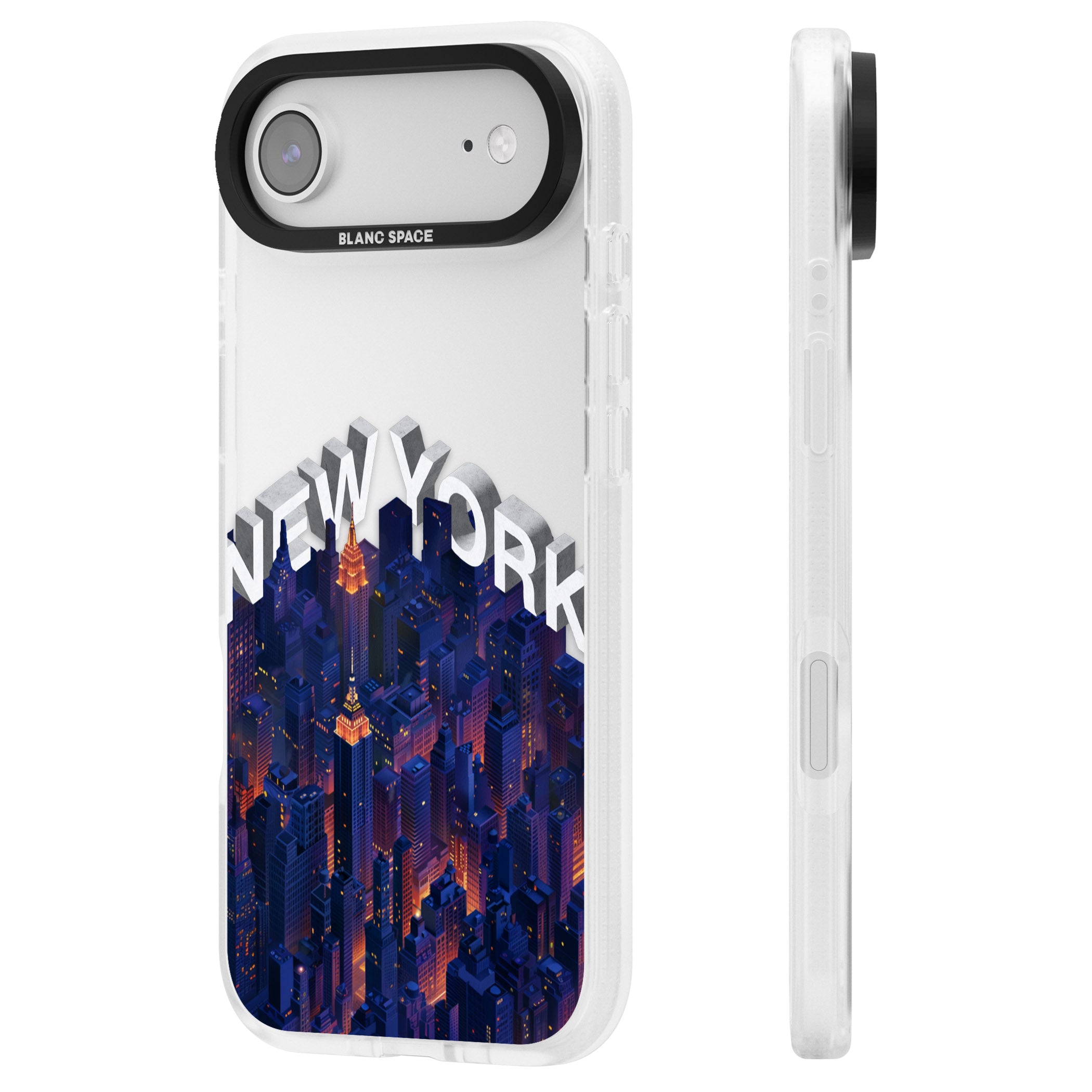 New York City iPhone 17 Air Impact Air Clear Phone Case Side Profile