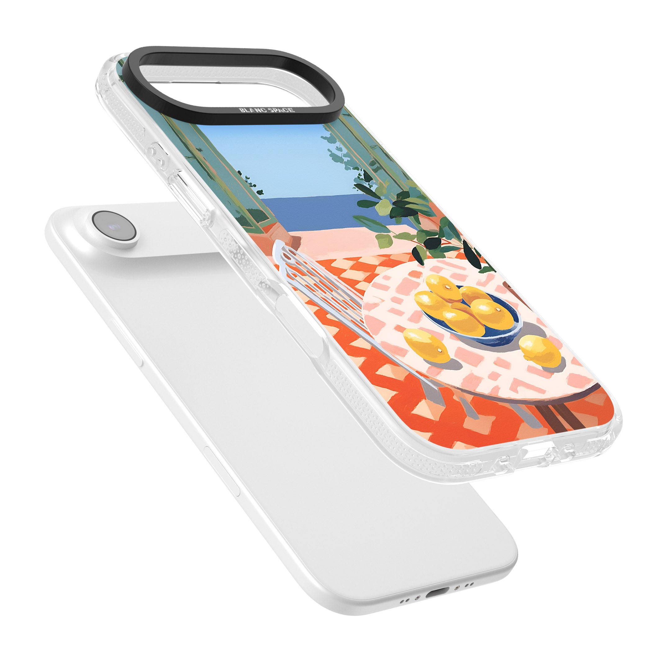 Seaside Lemons iPhone 17 Air Impact Air Clear Phone Case Colours