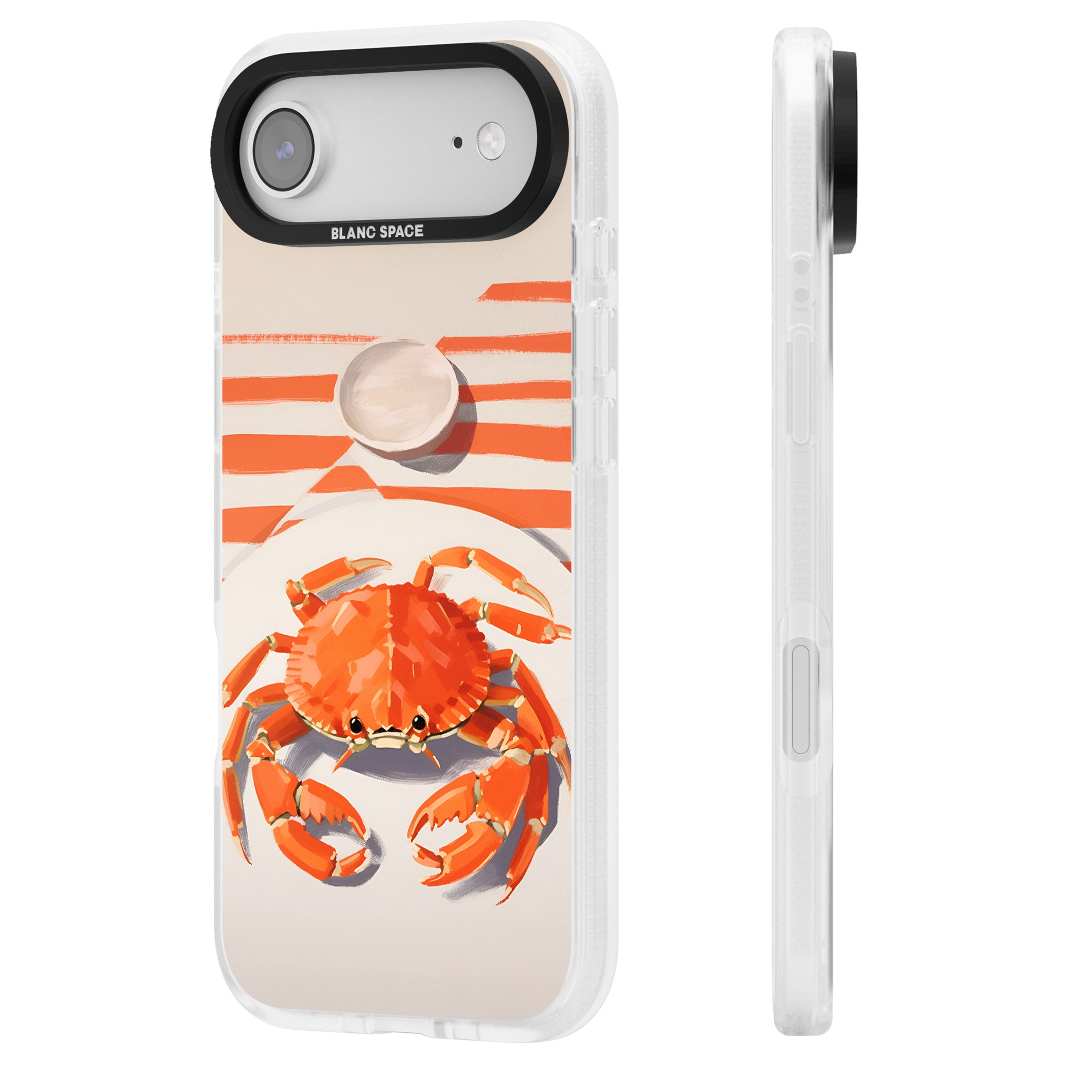 Beach Crab iPhone 17 Air Impact Air Clear Phone Case Side Profile
