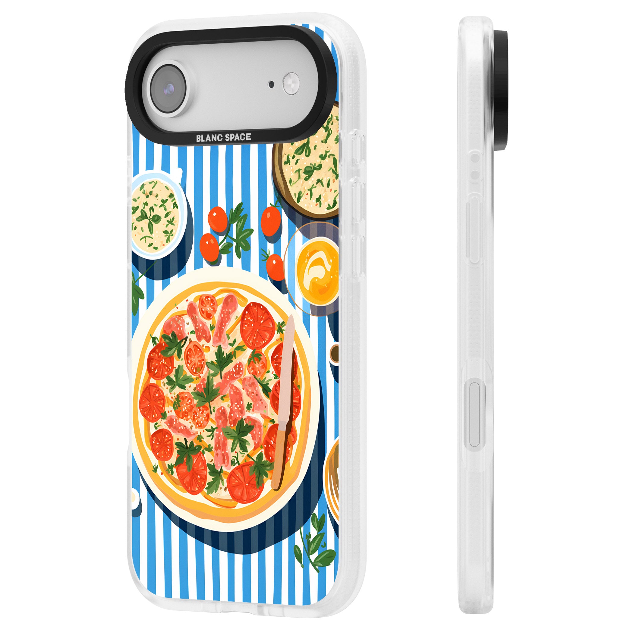 Italian Platter iPhone 17 Air Impact Air Clear Phone Case Side Profile