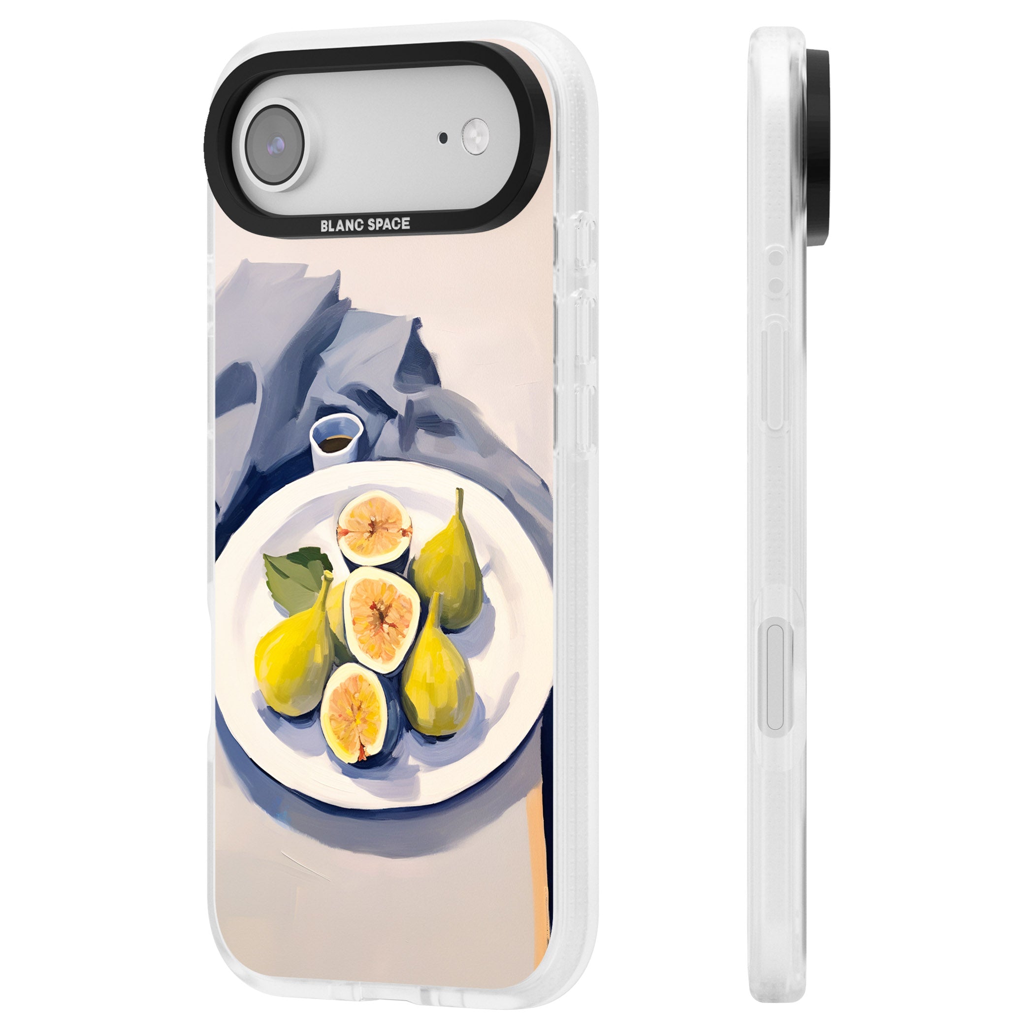 Plate of Pears iPhone 17 Air Impact Air Clear Phone Case Side Profile