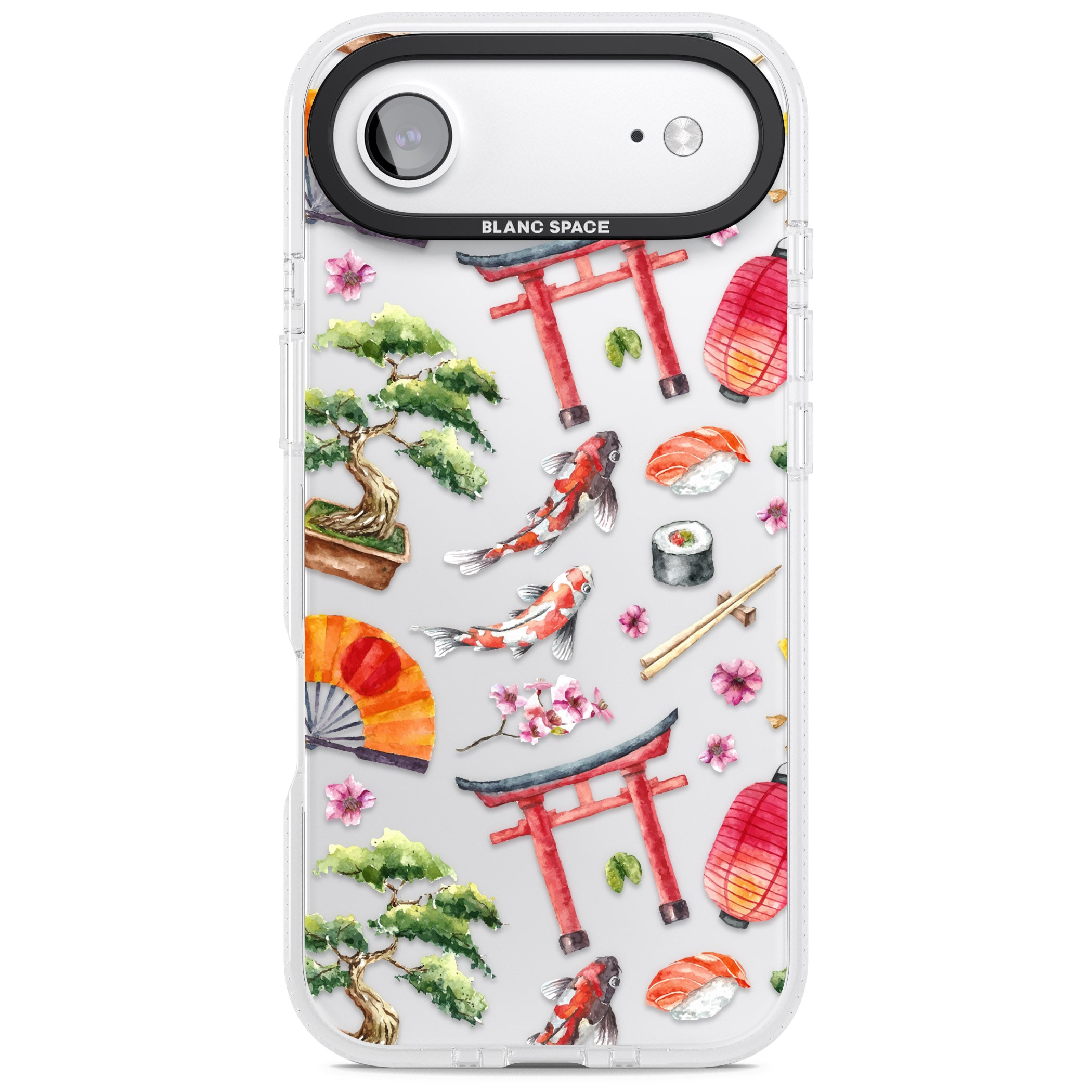 Japanese Watercolor iPhone 17 Air Impact Air Clear Phone Case