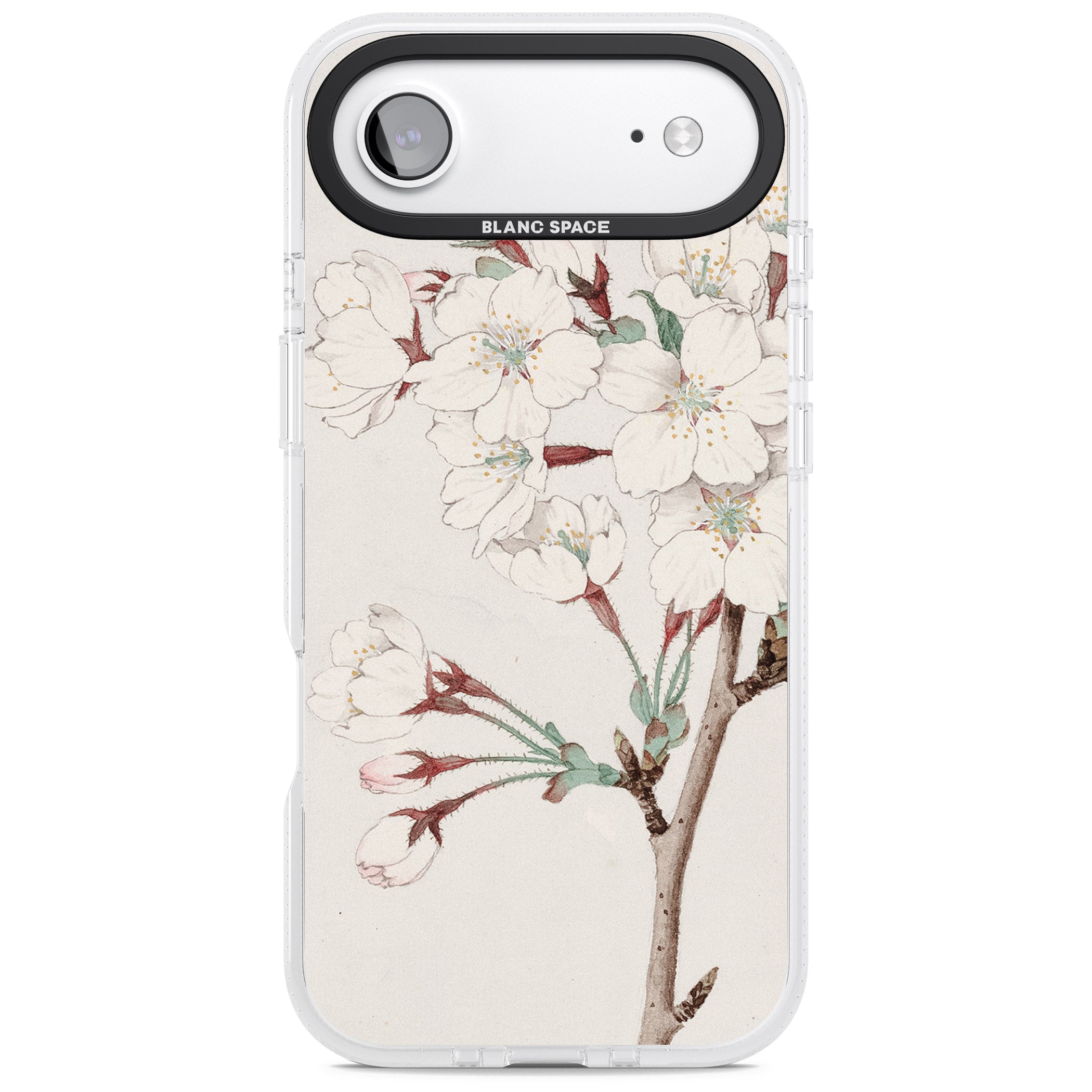 Vintage Japanese Illustrations Cherry Blossoms iPhone 17 Air Impact Air Clear Phone Case