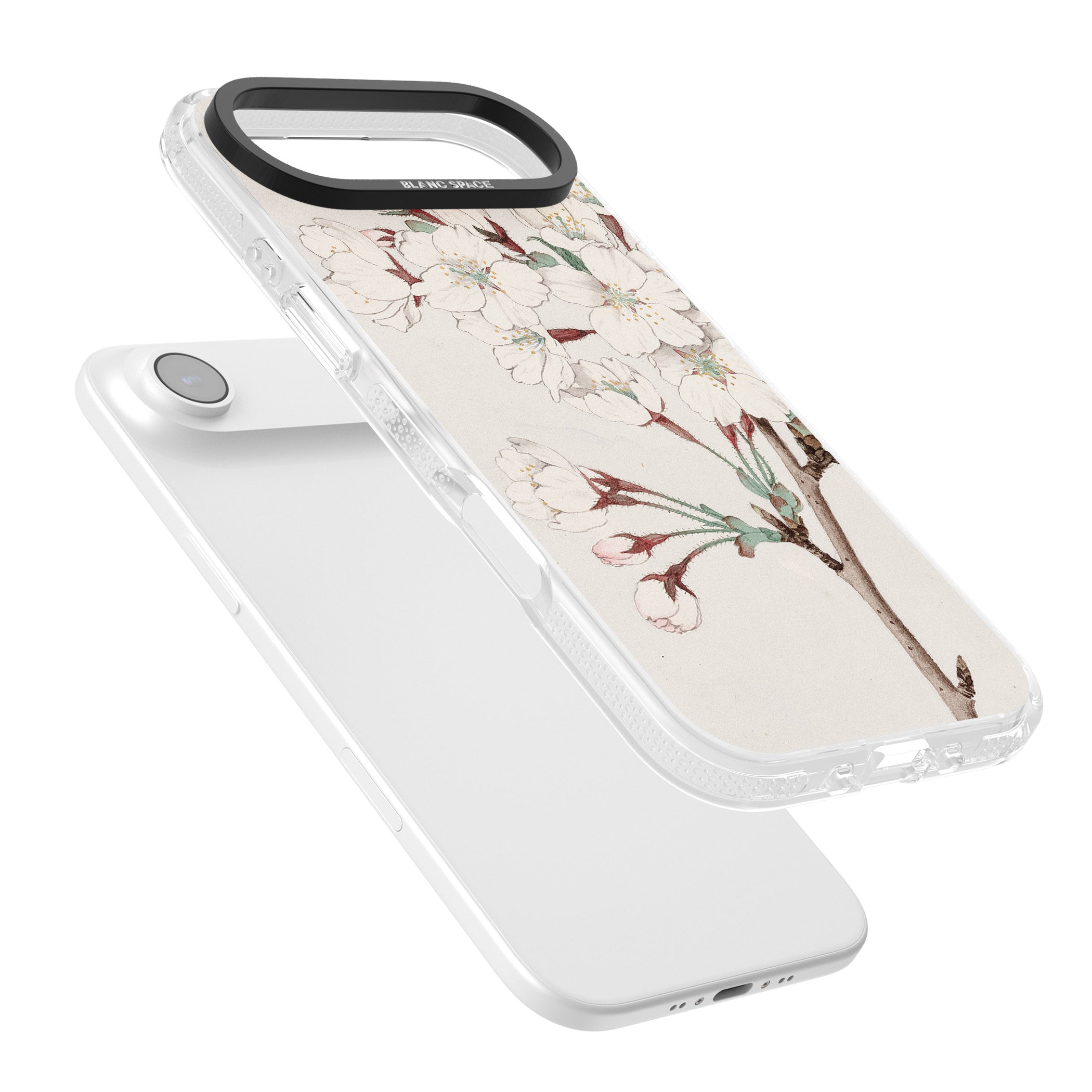 Vintage Japanese Illustrations Cherry Blossoms iPhone 17 Air Impact Air Clear Phone Case Colours