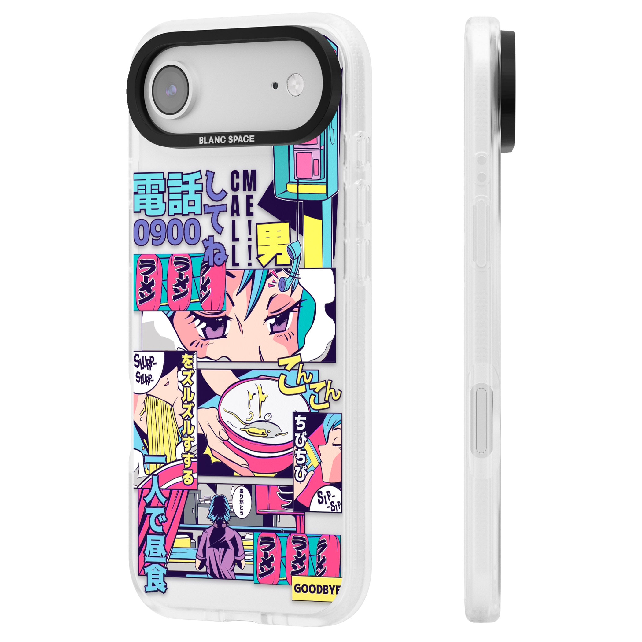 Vibrant Anime Comic iPhone 17 Air Impact Air Clear Phone Case Side Profile