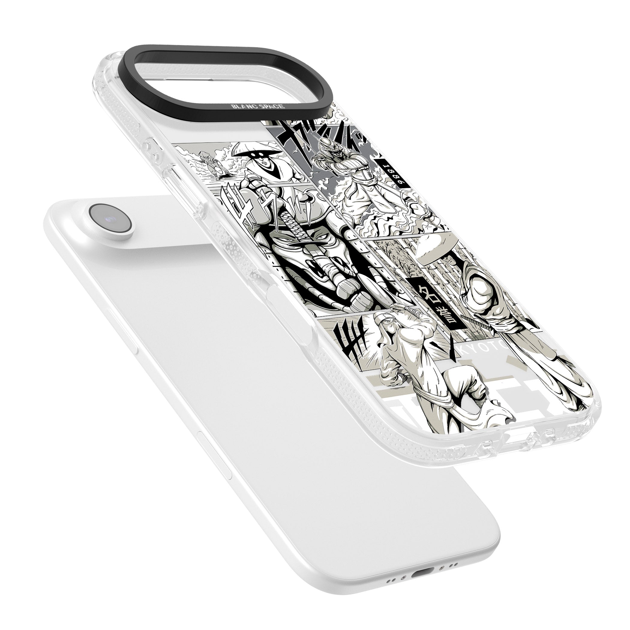 Greyscale Anime Comic iPhone 17 Air Impact Air Clear Phone Case Colours