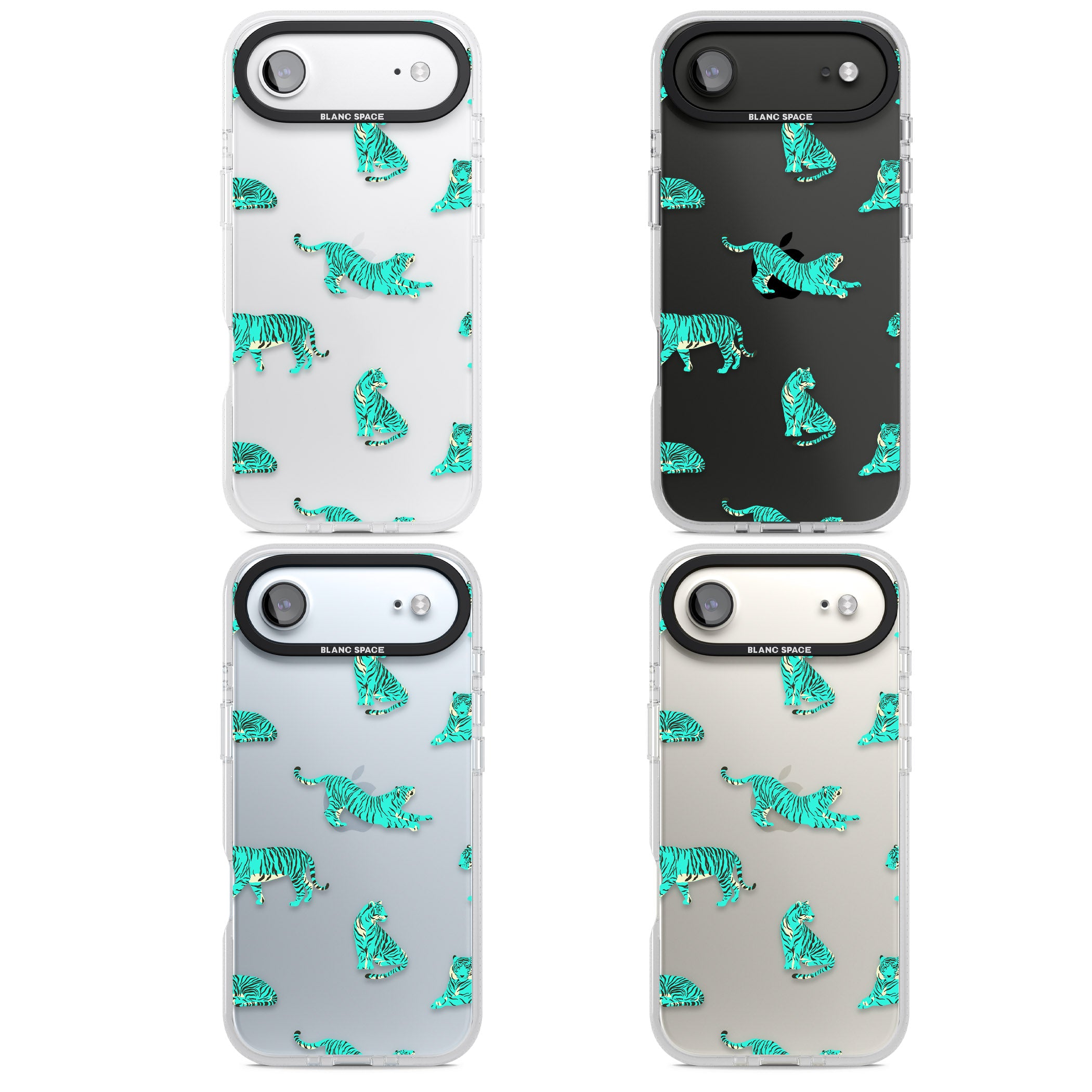 Turquoise Tiger iPhone 17 Air Impact Air Clear Phone Case APT Impact Protection