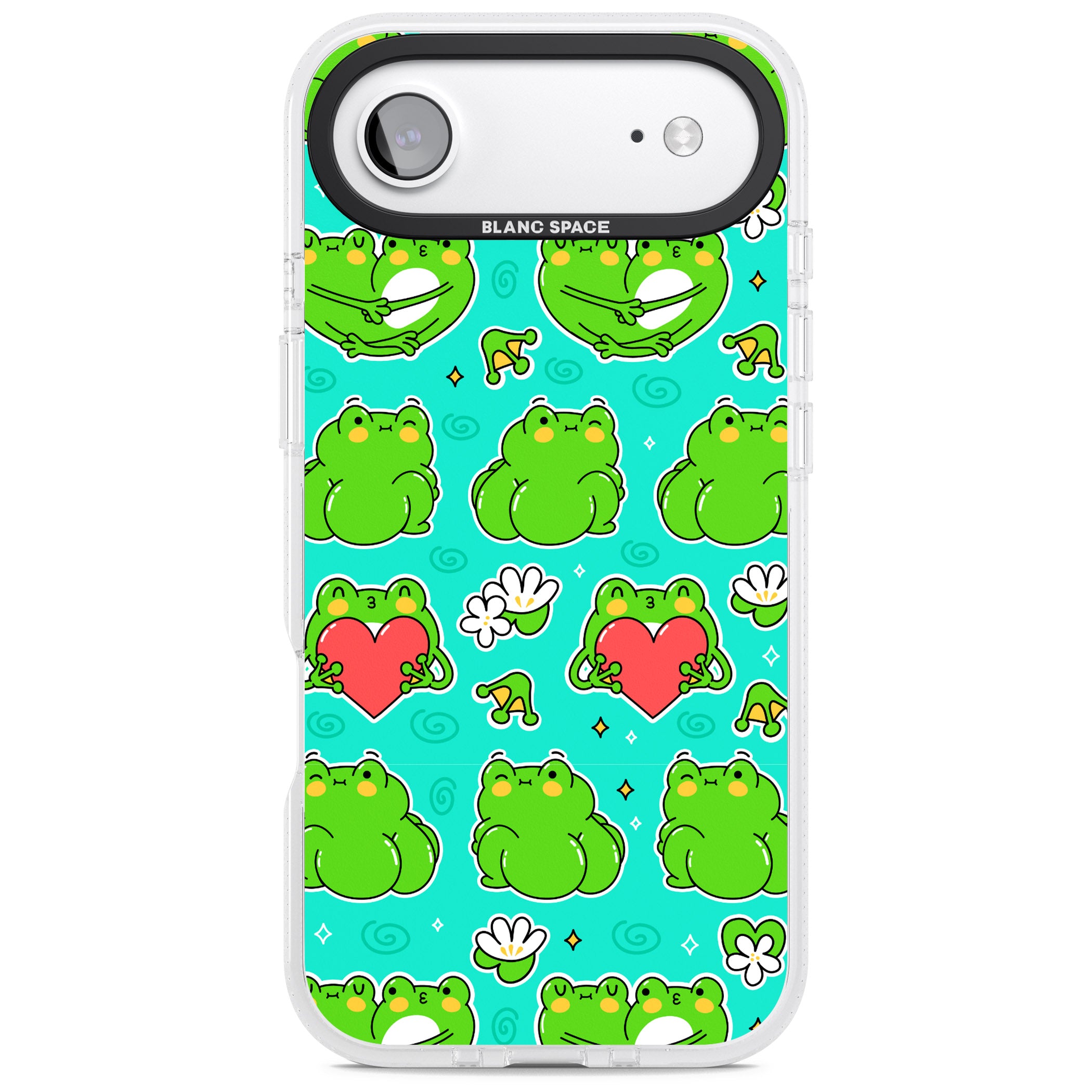 Frog Booty Kawaii Pattern iPhone 17 Air Impact Air Clear Phone Case