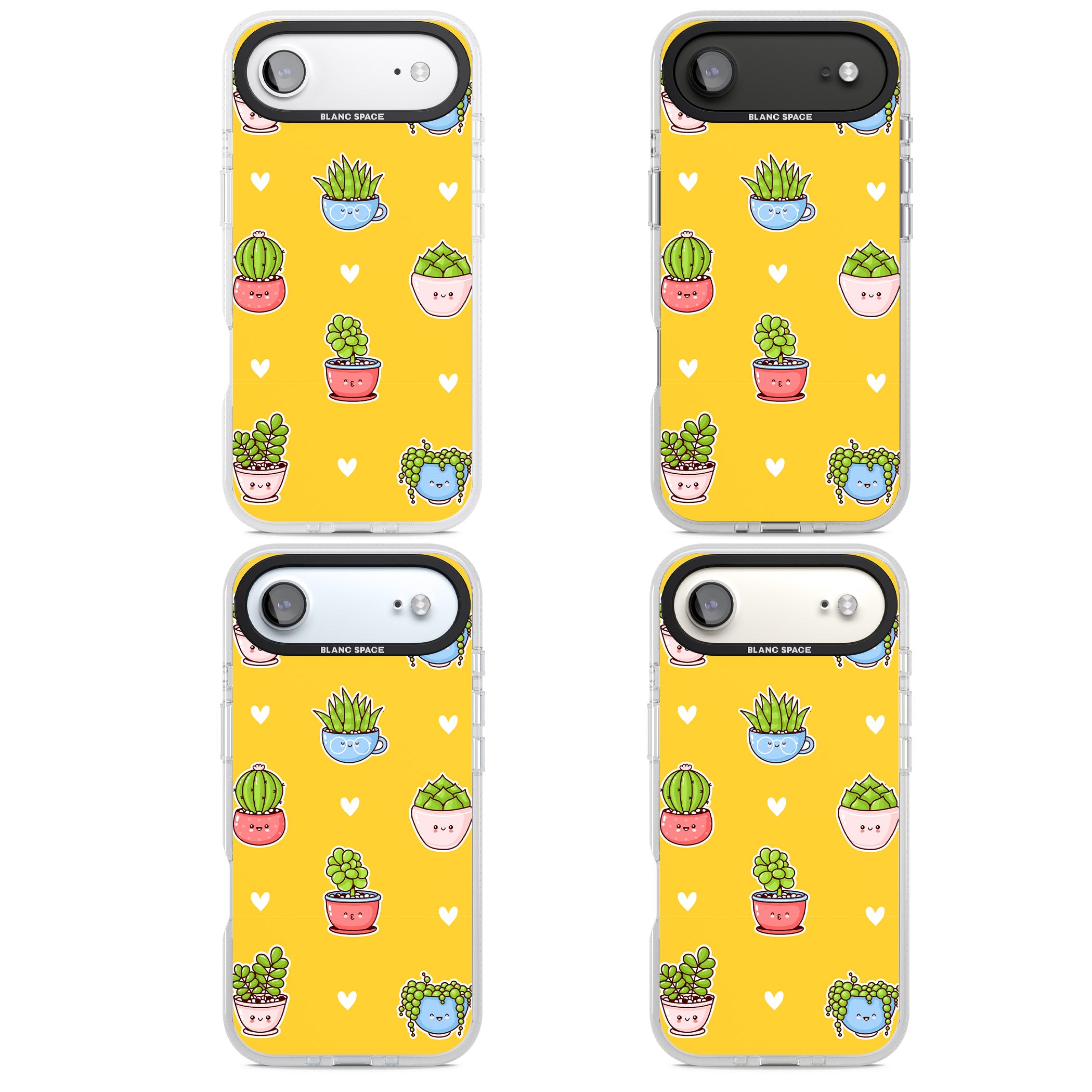Plant Faces Kawaii Pattern iPhone 17 Air Impact Air Clear Phone Case APT Impact Protection