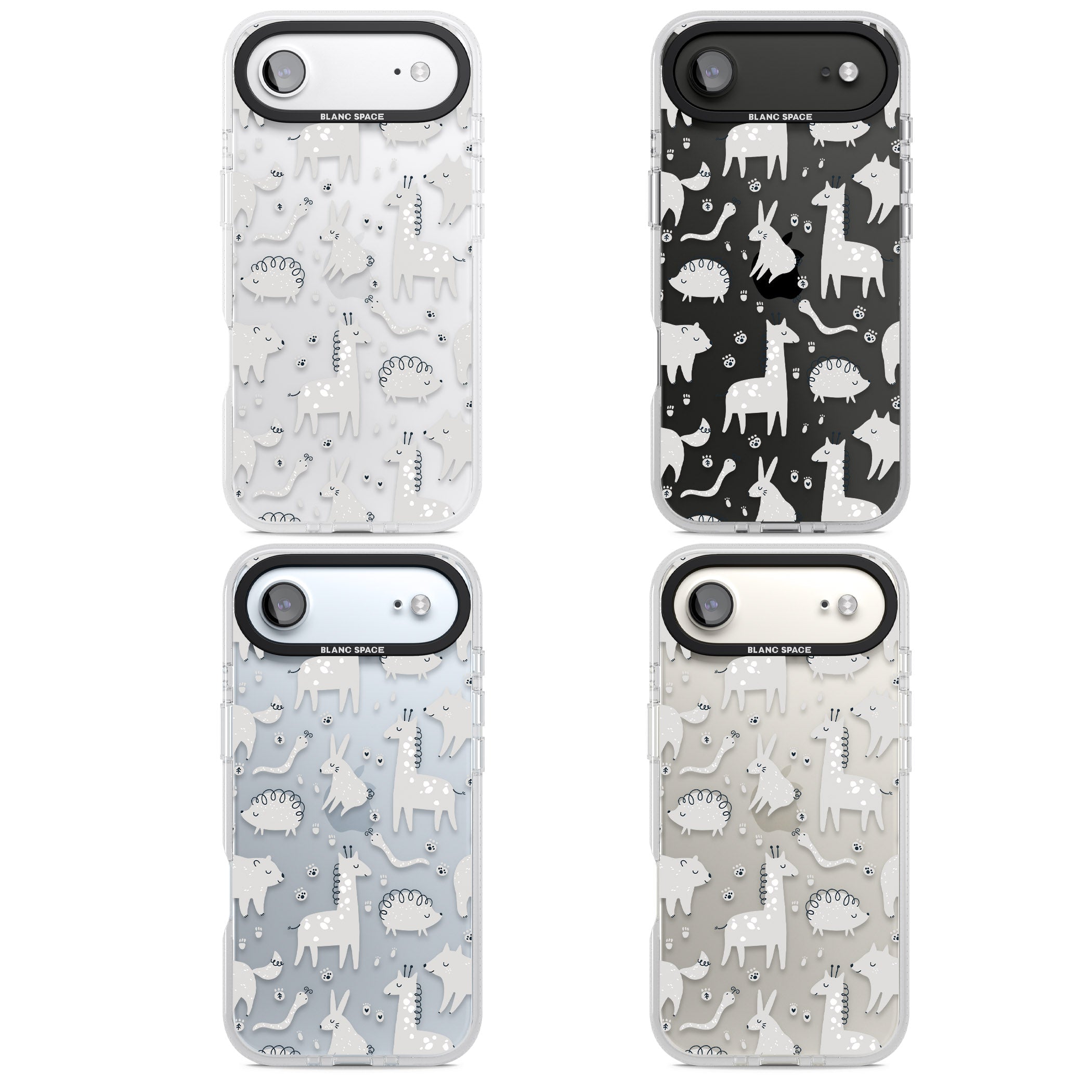 Monochrome Animal Party iPhone 17 Air Impact Air Clear Phone Case APT Impact Protection